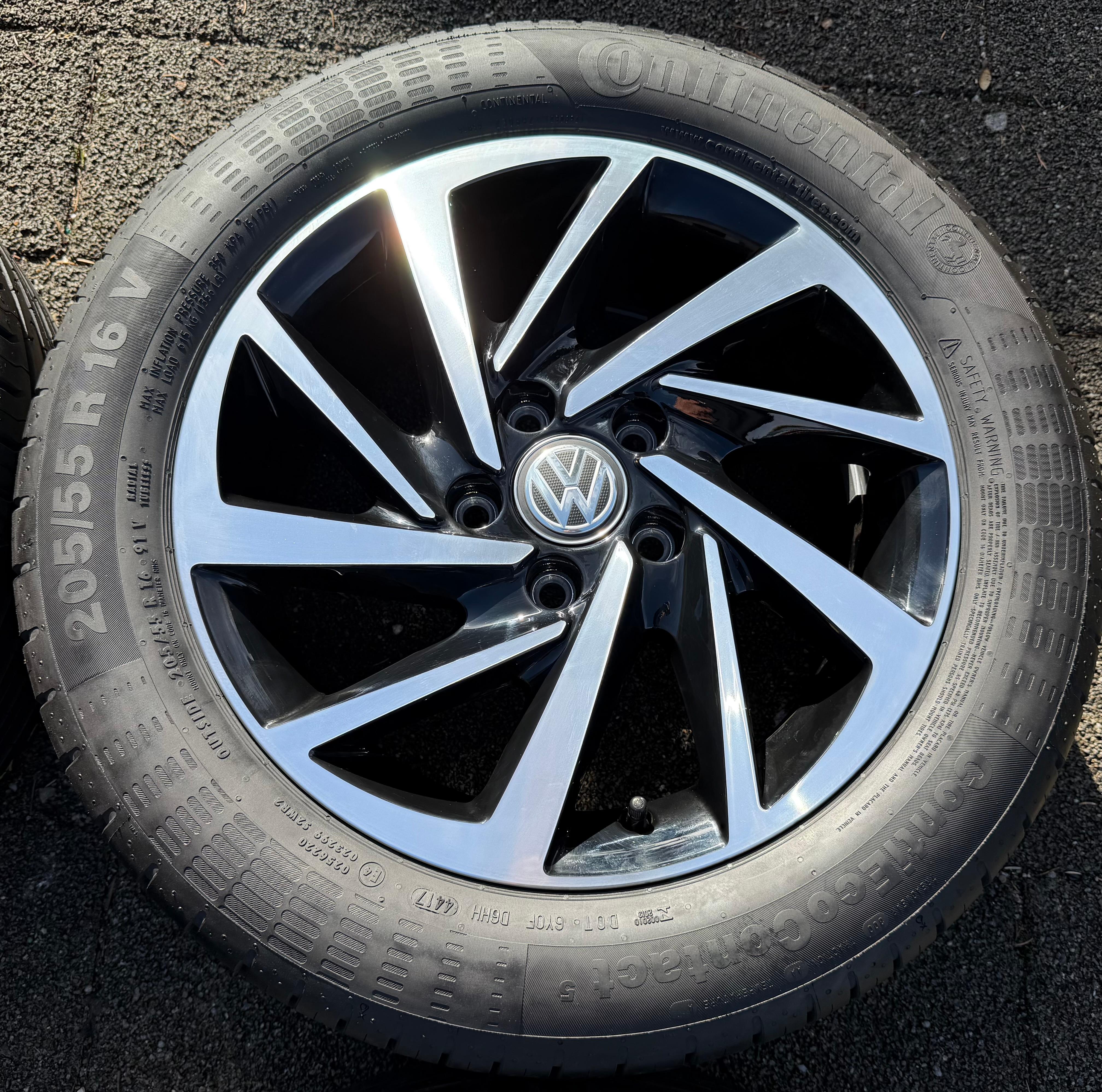 4 Original 16" Alu Sommerräder VW Golf VII 7 AU AUV 5G0601025DS Woodstock 205/55R16 91V