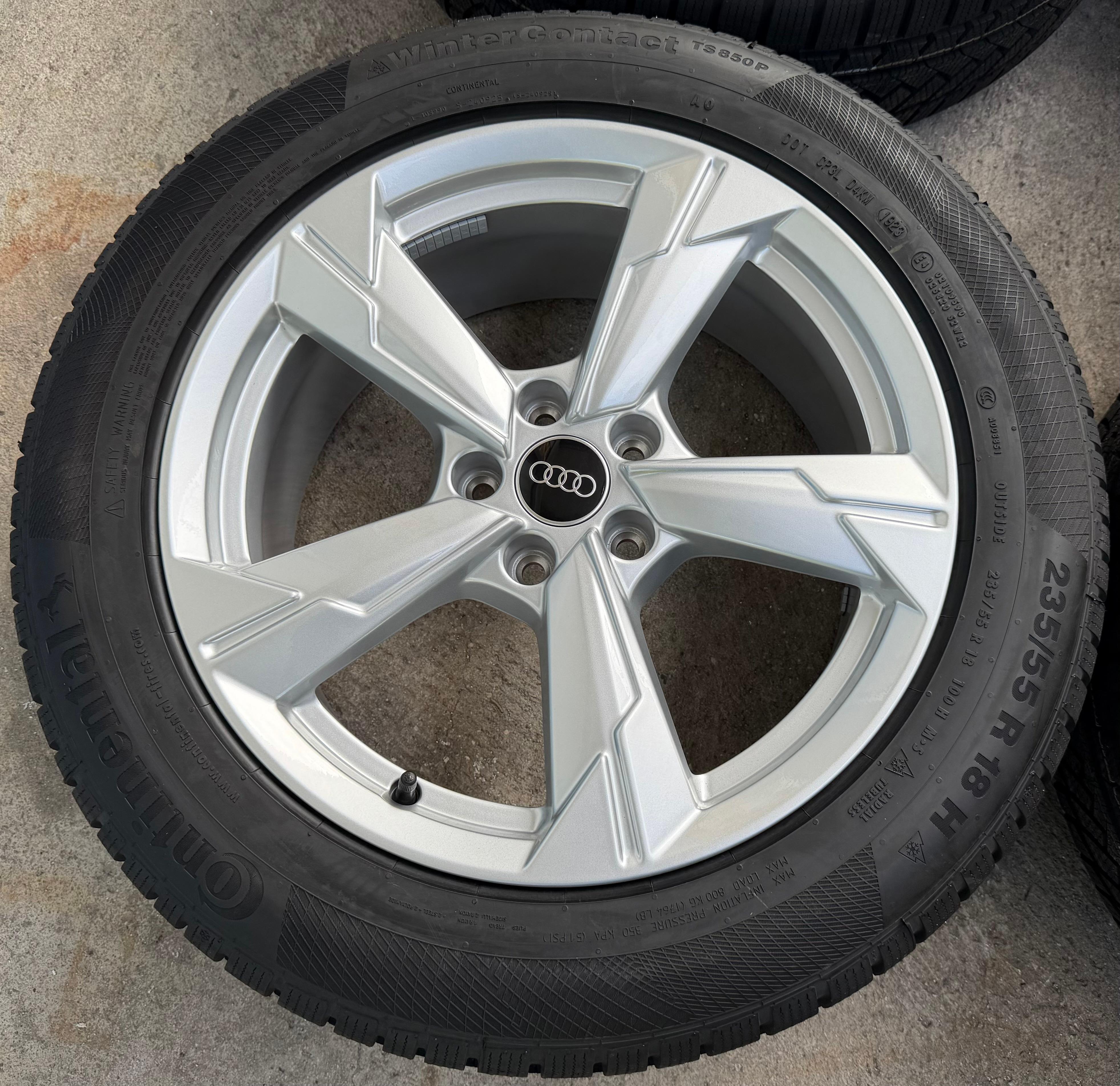 4 Original 18" Alu Winterräder Audi A6 Allroad 4K C8 4K0601025D 235/55R18 100H Continental NEU