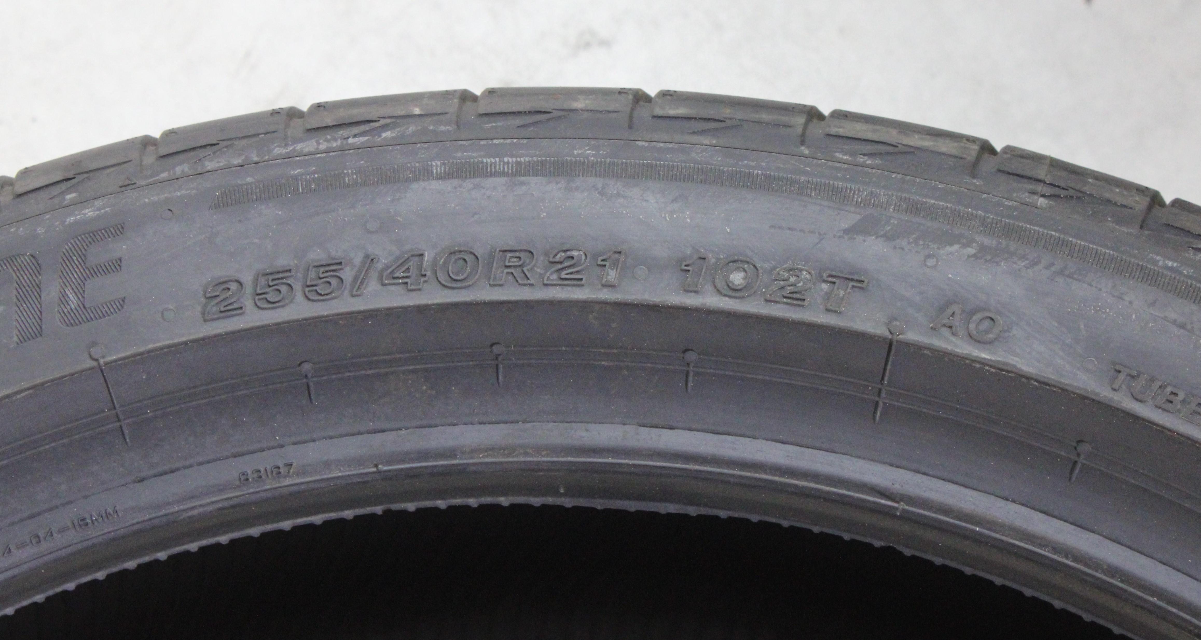2 x 255/40R21 102T Sommerreifen Bridgestone Turanza Eco AO Volles Profil 2020 Seal