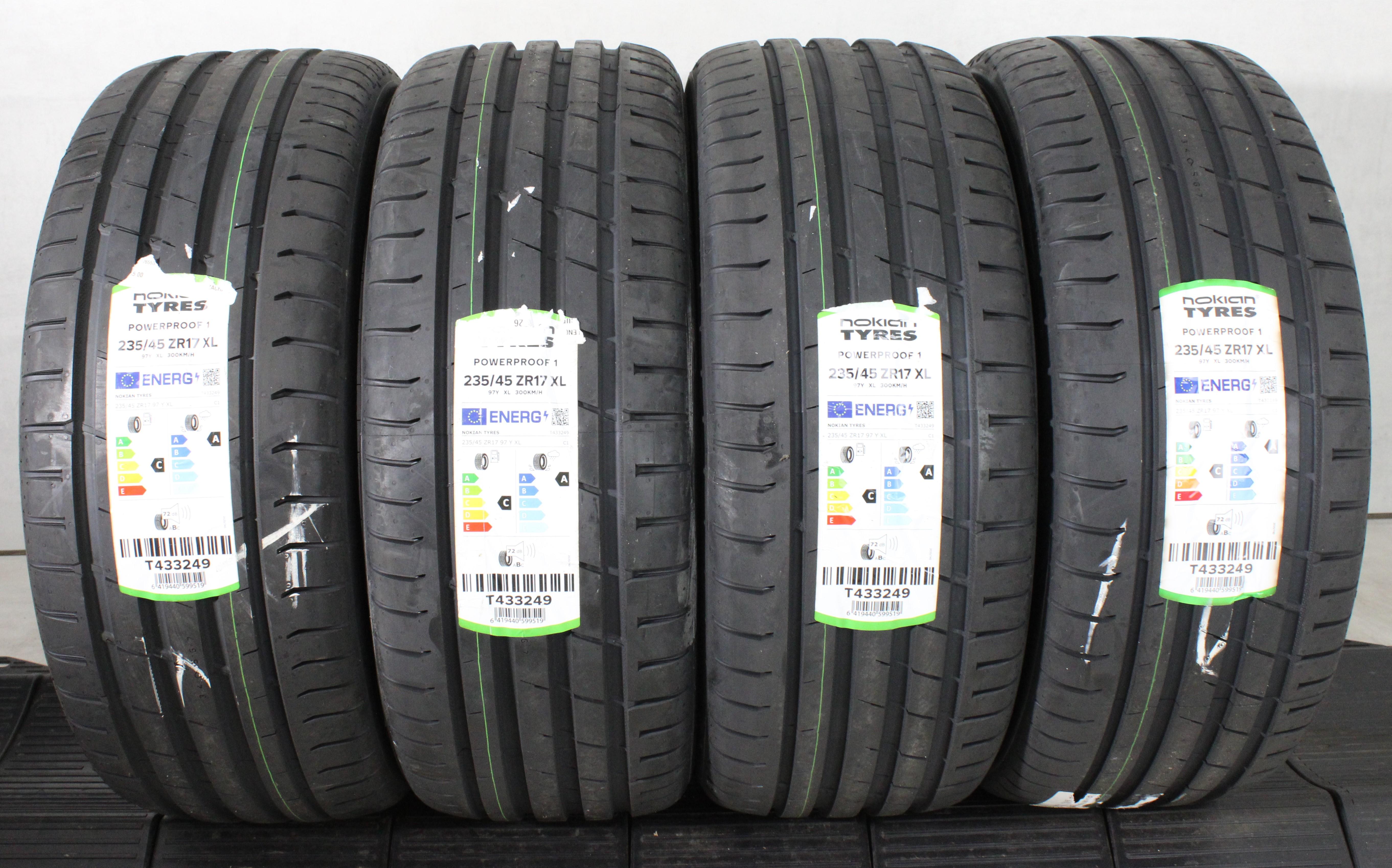 4 x 235/45R17 97Y Sommerreifen Nokian Powerproof 1 2023 XL NEU