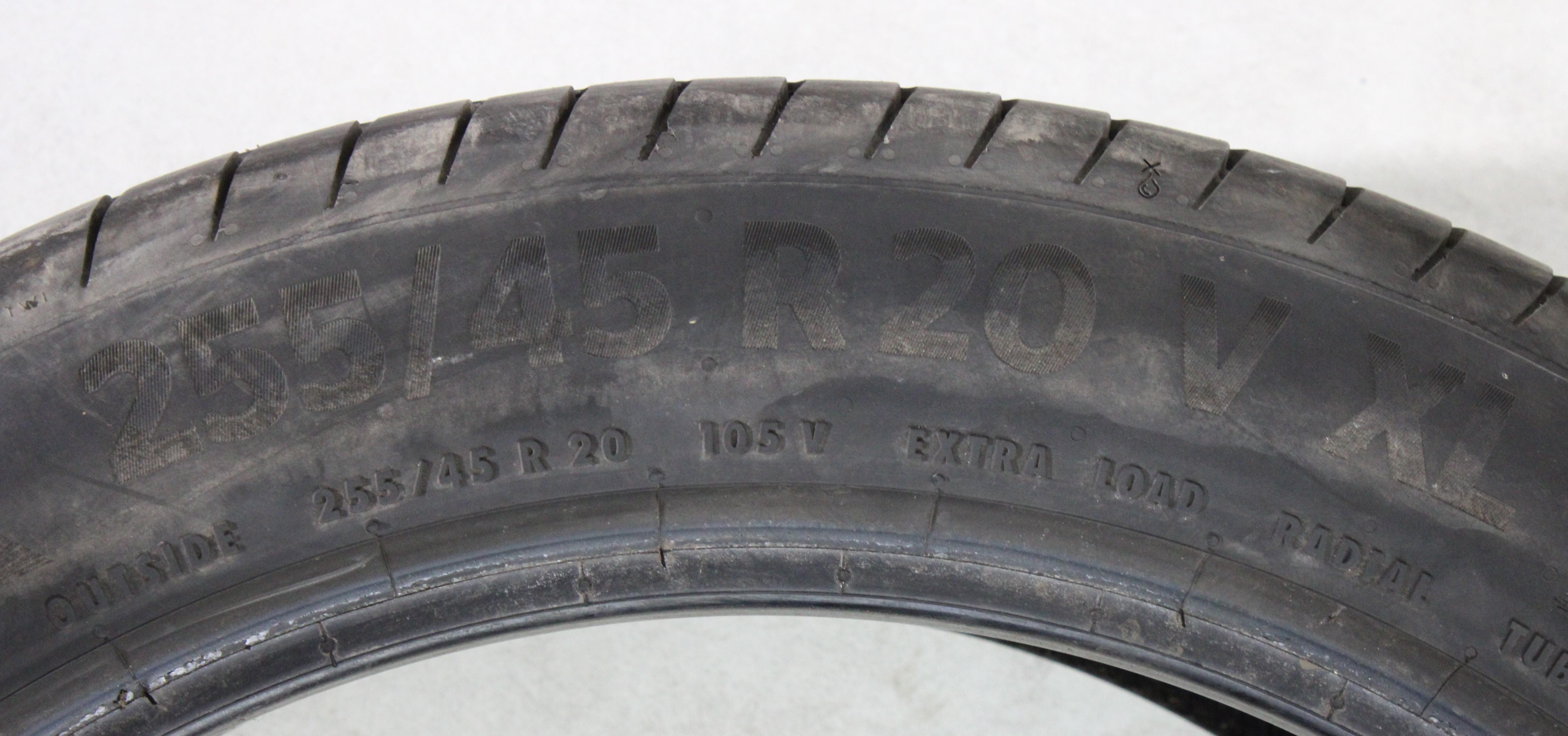 1 x 255/45R20 105V Neumático de verano Continental Premium Contact 6 5,5-6 mm 2020