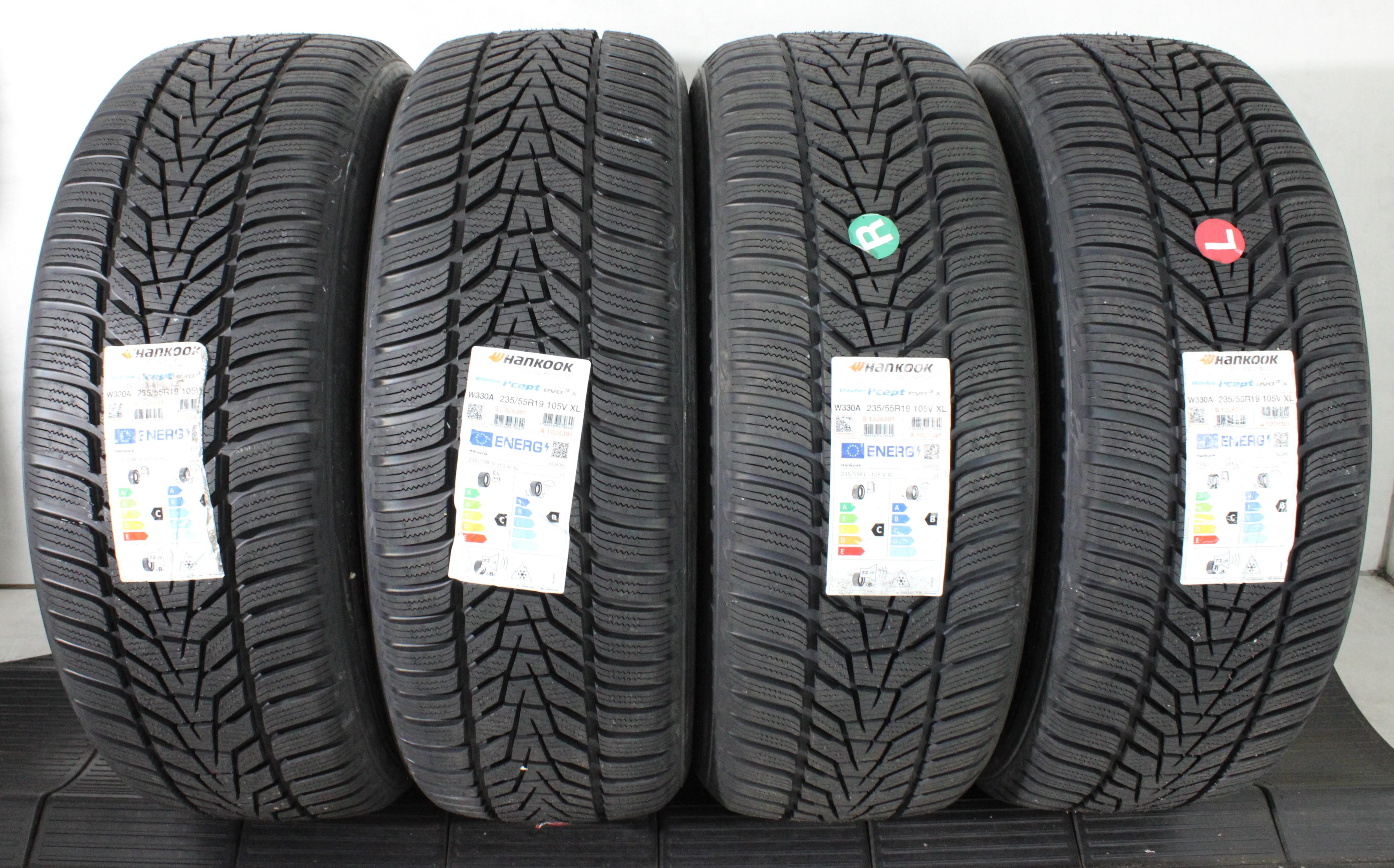 4 x 235/55R19 105V Winterreifen Hankook Winter I*Cept Evo 3 X Volles Profil 2021