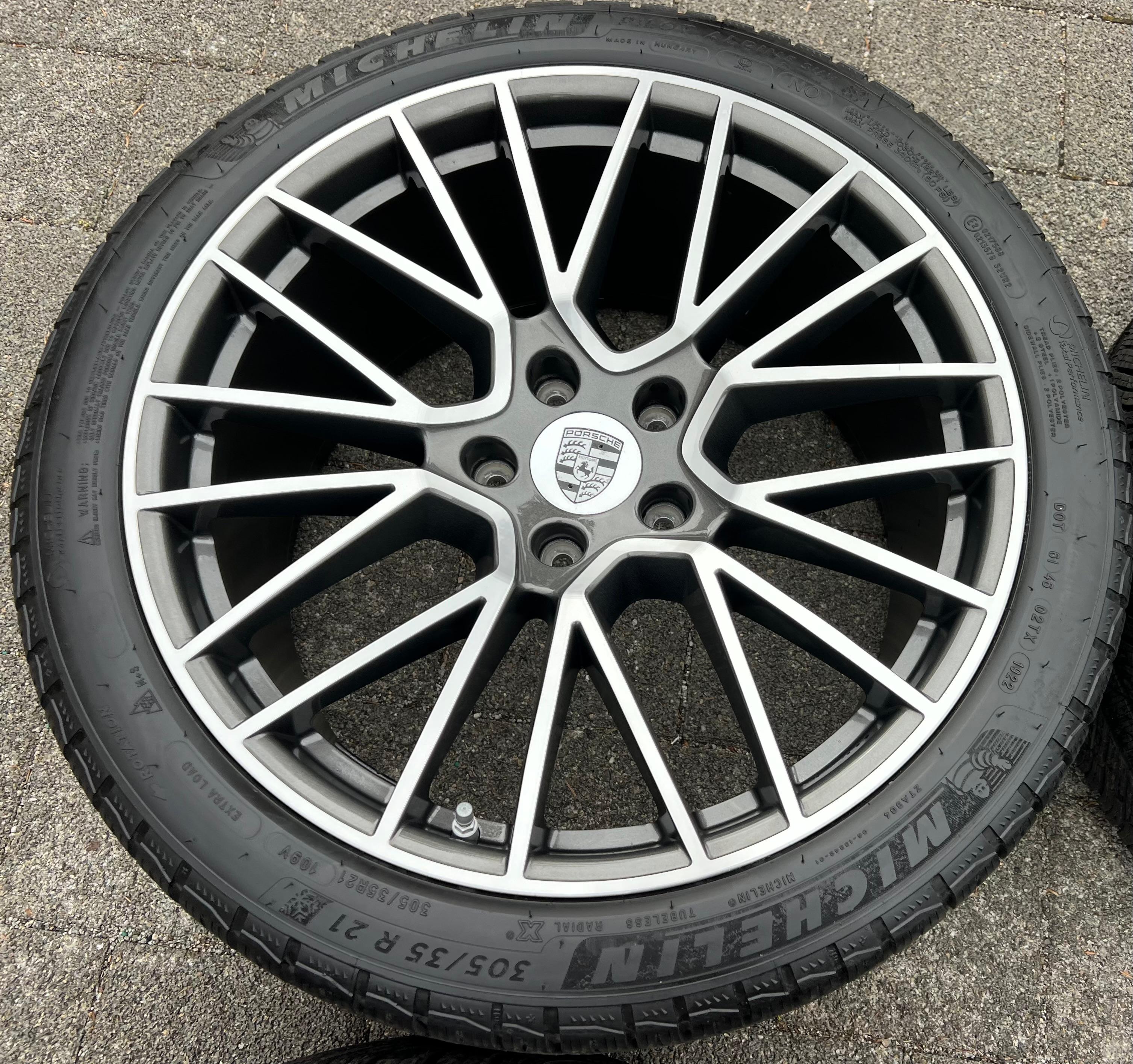 4 RUEDAS DE INVIERNO DE ALUMINIO ORIGINALES DE 21" PARA PORSCHE CAYENNE 9YA MICHELIN RDKS ENVÍO GRATUITO
