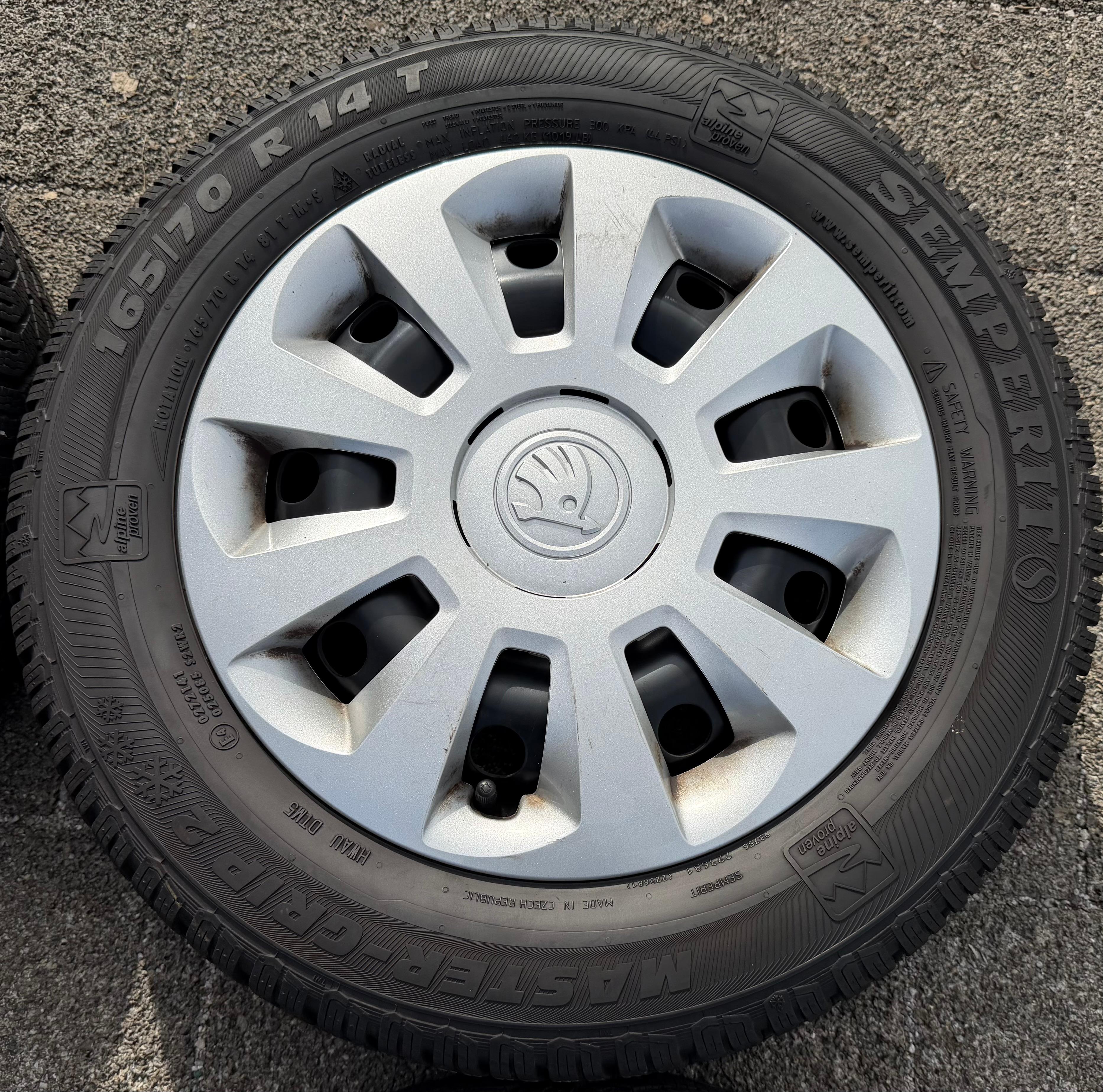 4 Winterräder VW UP UP! SEAT MII Skoda Citigo 165/70R14 81T Semperit 1S0601027