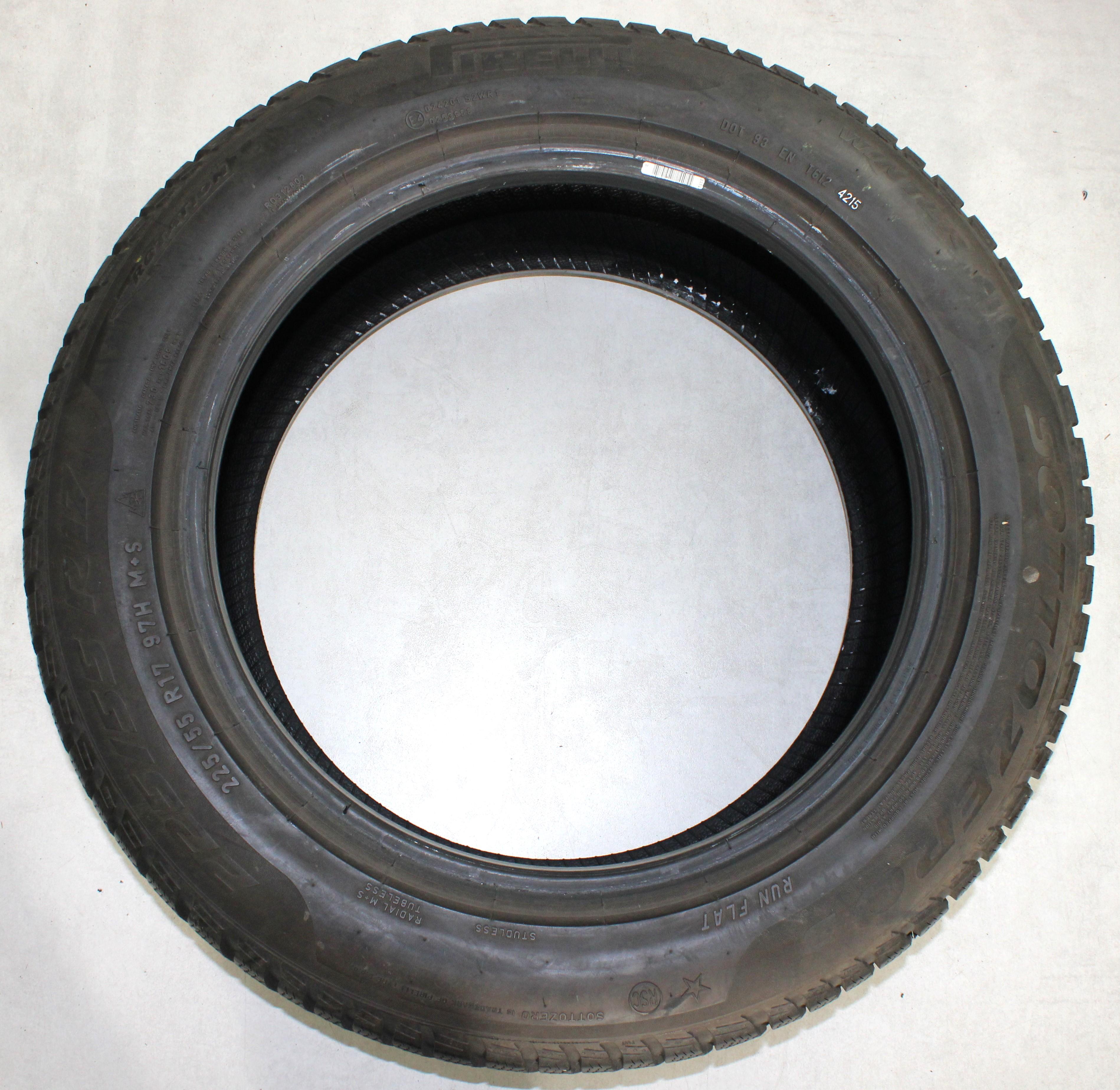 2 x 225/55R17 97H Winterreifen Pirelli Sottozero 3 * Runflat 1x6-6,5mm/1x6,5-7mm 2015