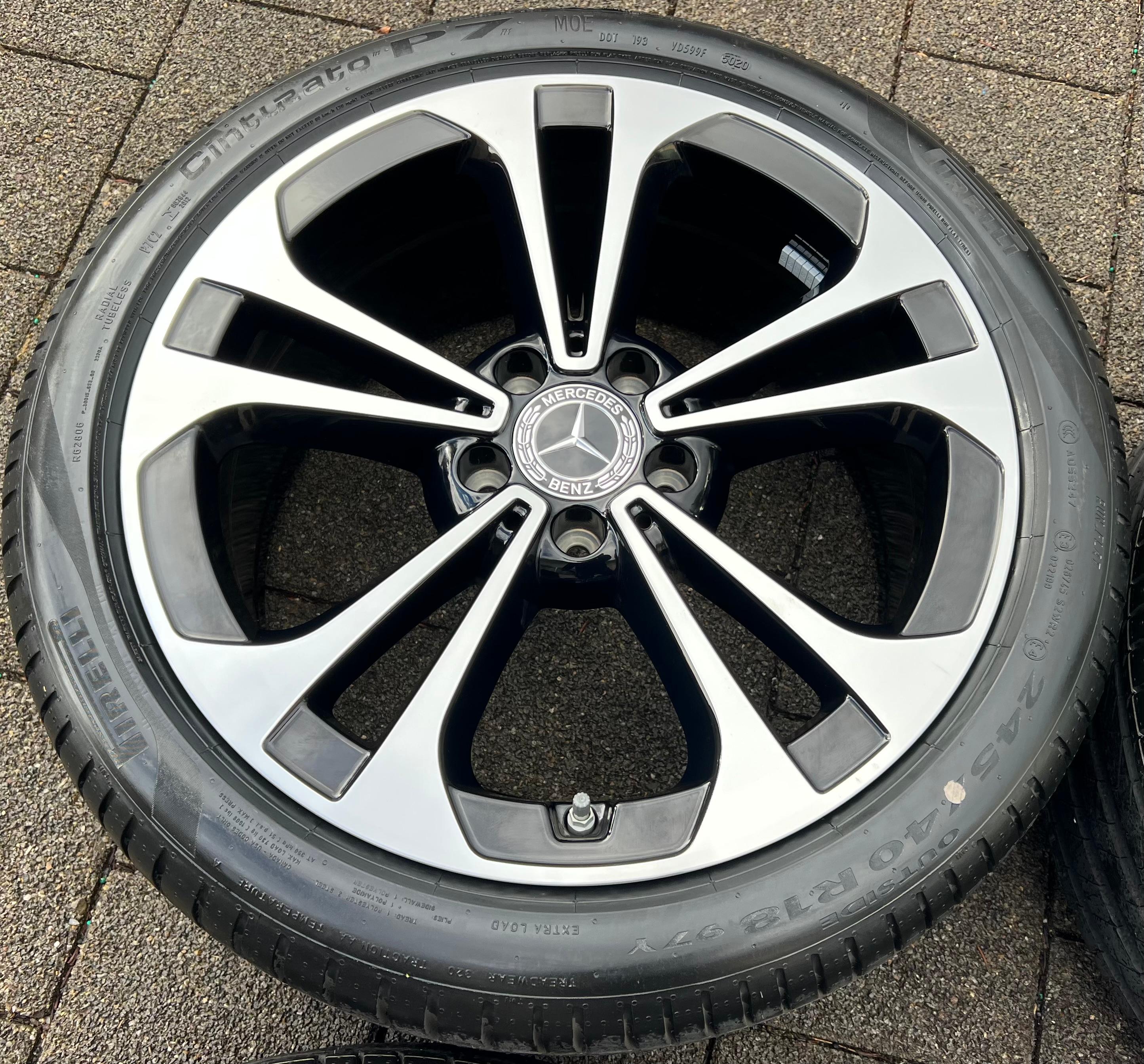 4 ORIGINELE 18" ALUMINIUM ZOMERWIELEN MERCEDES C-KLASSE W206 RDKS NIEUW GRATIS VERZENDING