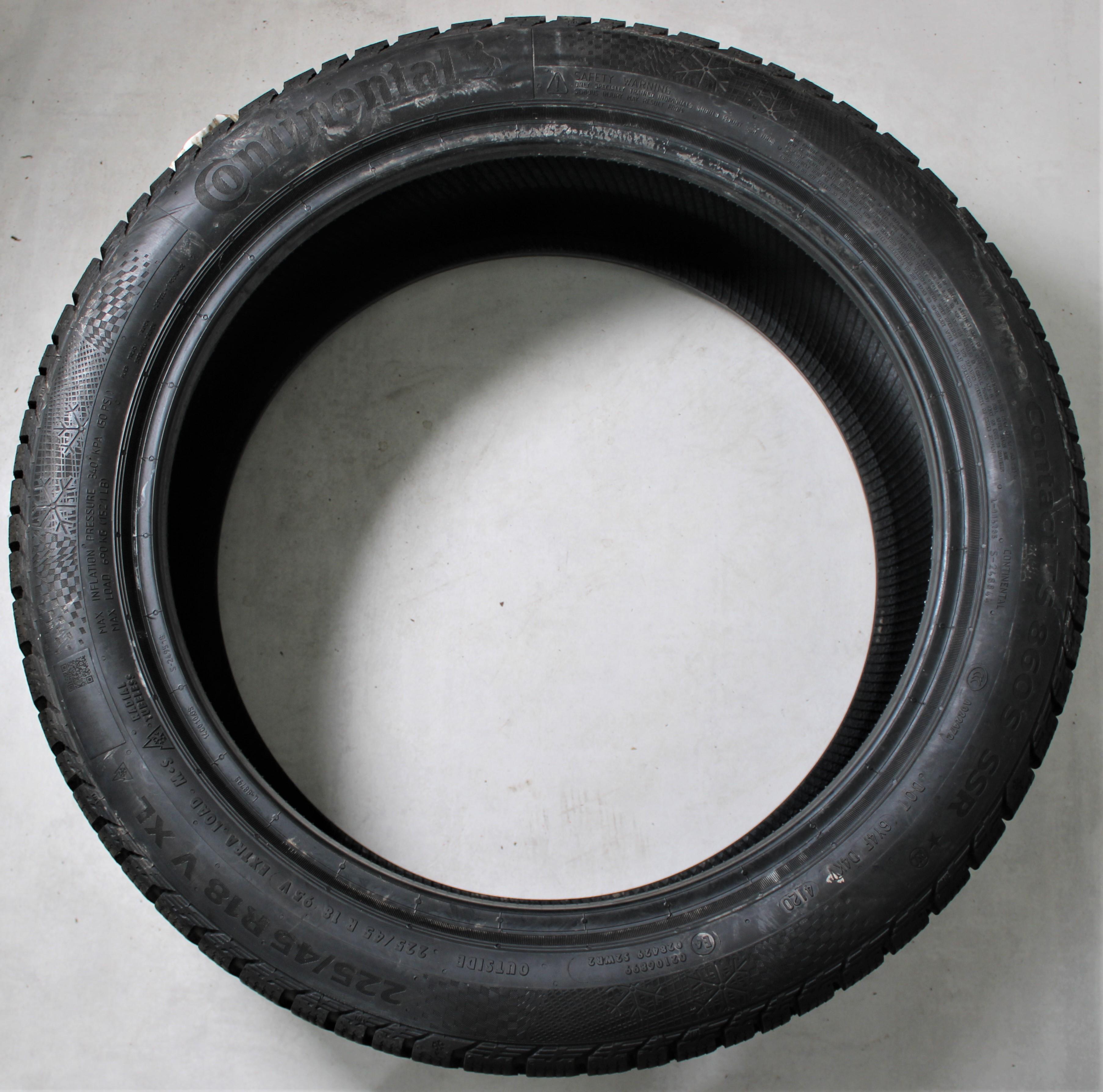 2 x 225/45R18 95V 2 x 255/40R18 99V Pneus hiver Continental Winter Contact TS860S Runflat 7,5-8mm 2020