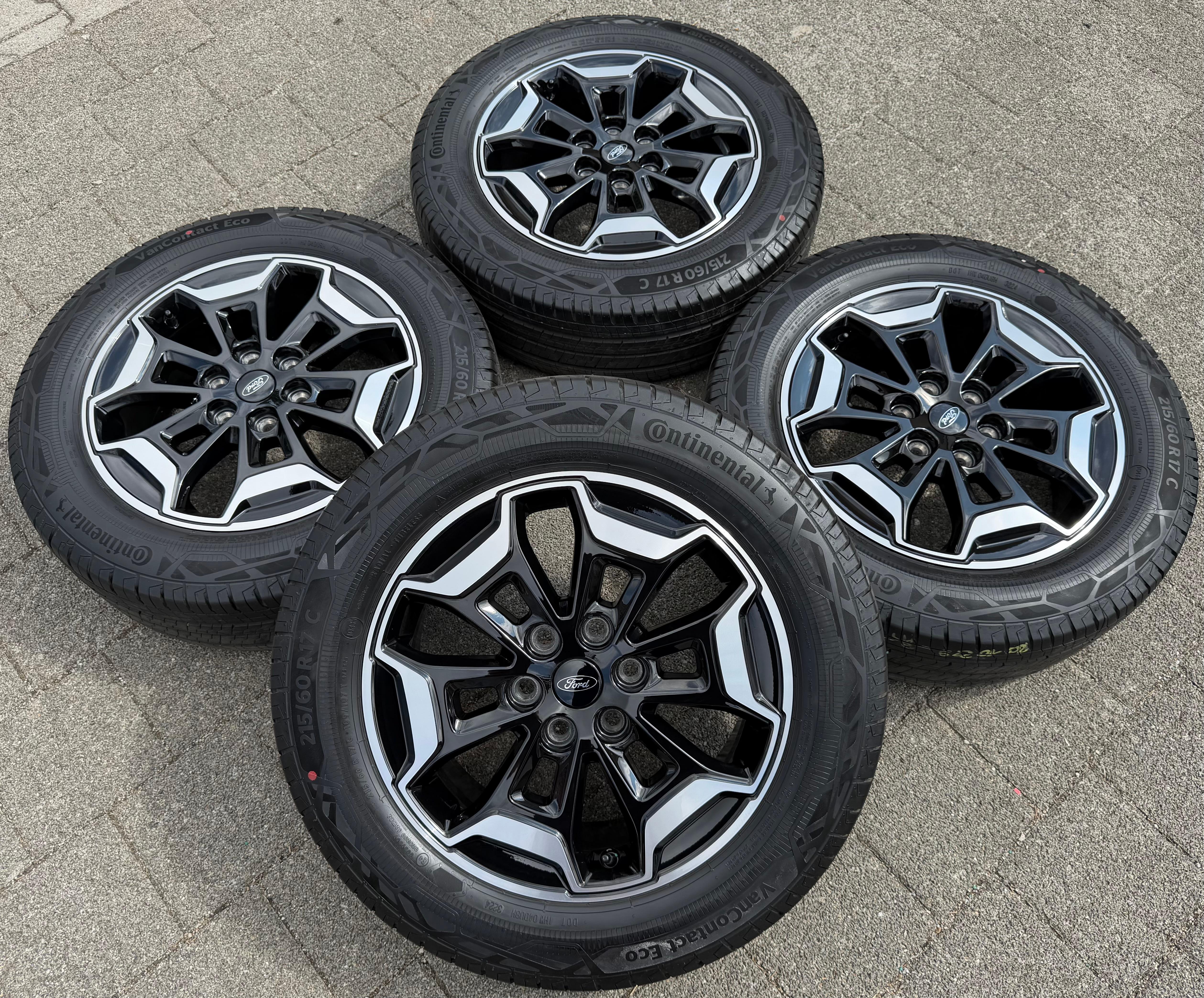 4 llantas de aluminio originales de 17" para Ford Transit Tourneo Custom NXN 2024 con sistema RDKS de Continental