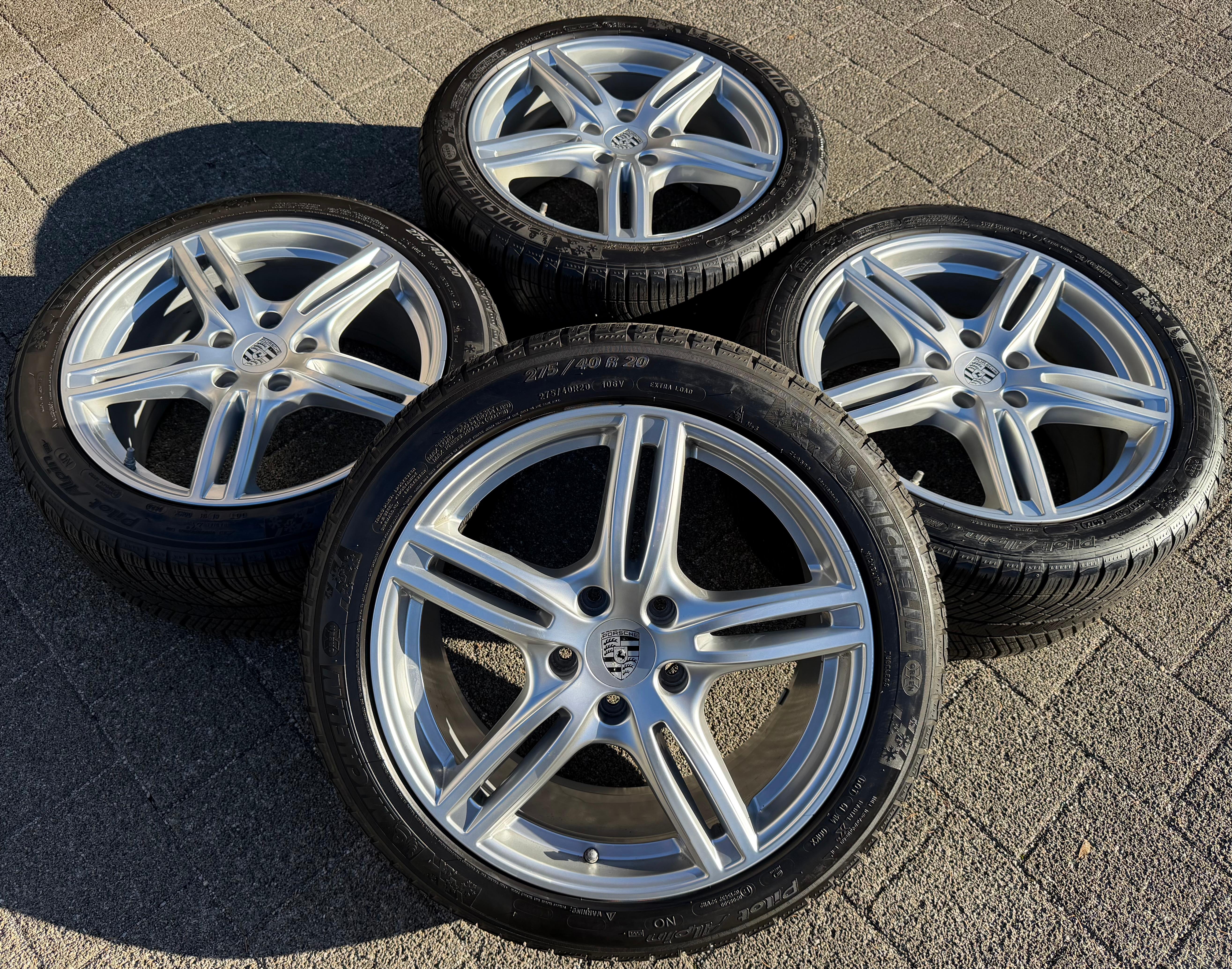4 ruedas de invierno de aleación originales de 20" para Porsche Panamera 971 971698025B 971698025C Michelin RDKS