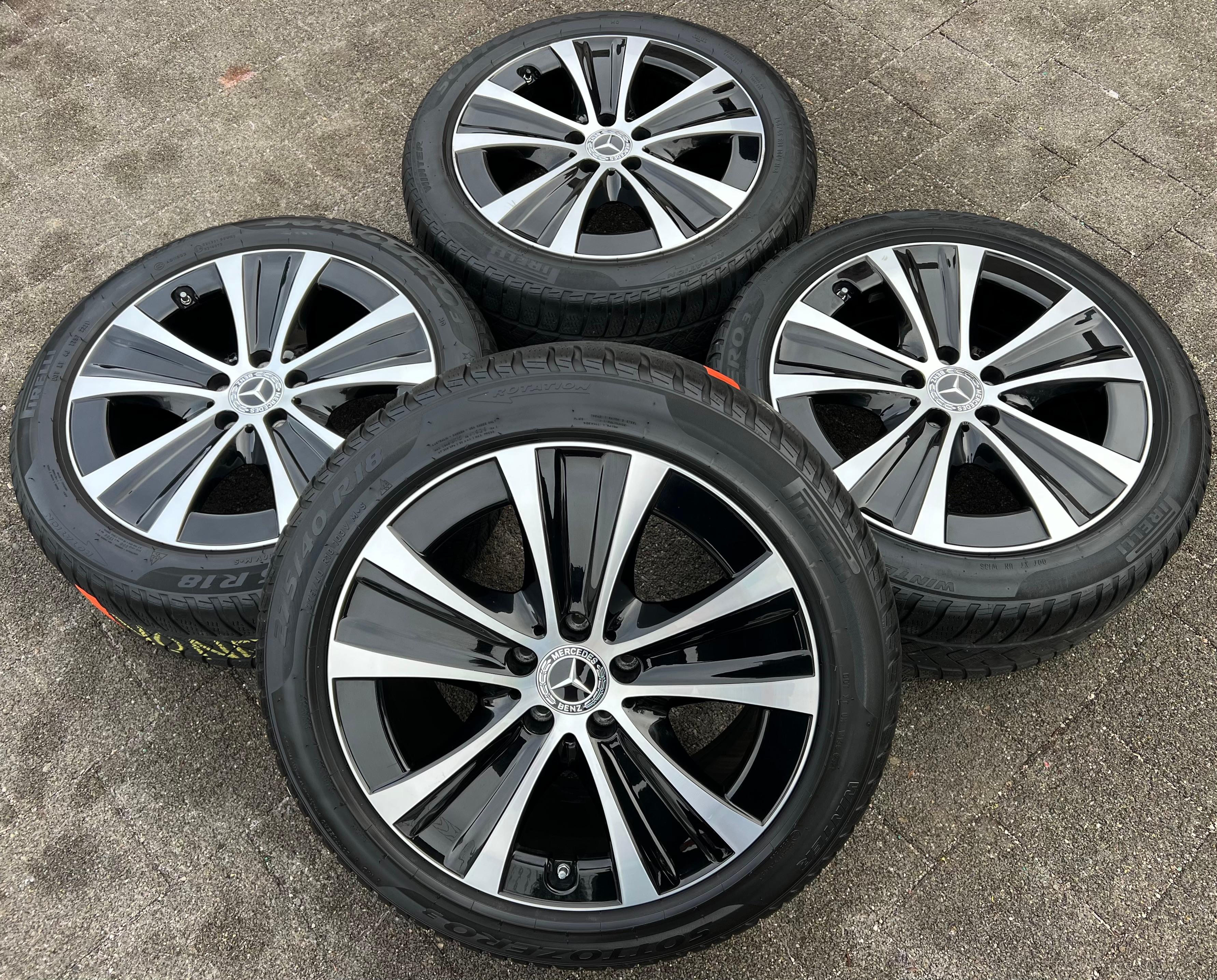 4 jantes alu d'origine 18" Mercedes Classe E W213 8x18 ET43 9x19 ET52,5, livraison gratuite