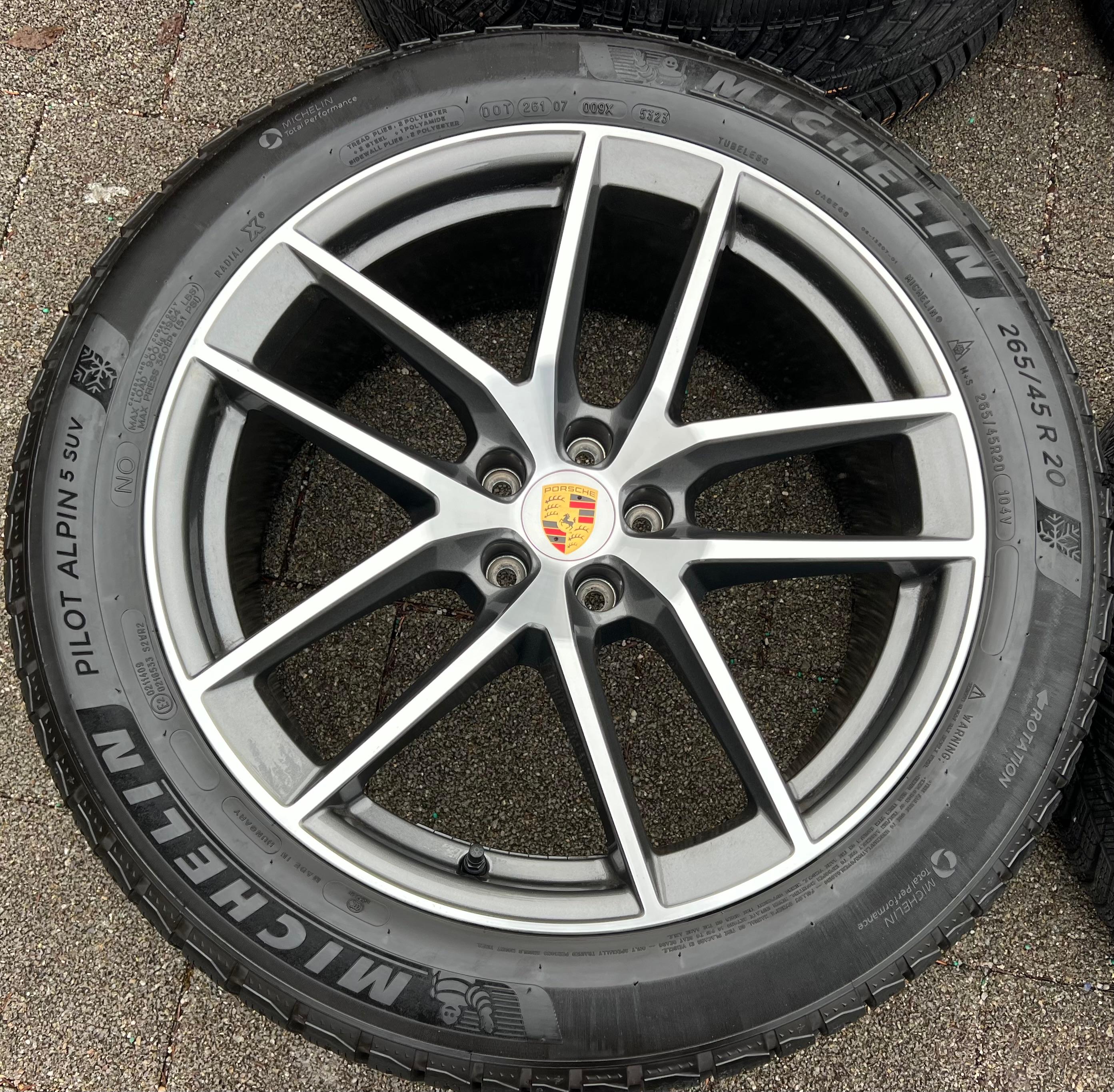 4 ORIGINAL 20" ALU WINTERRÄDER PORSCHE MACAN 265/45R20 104V 295/40R20 106V RDKS