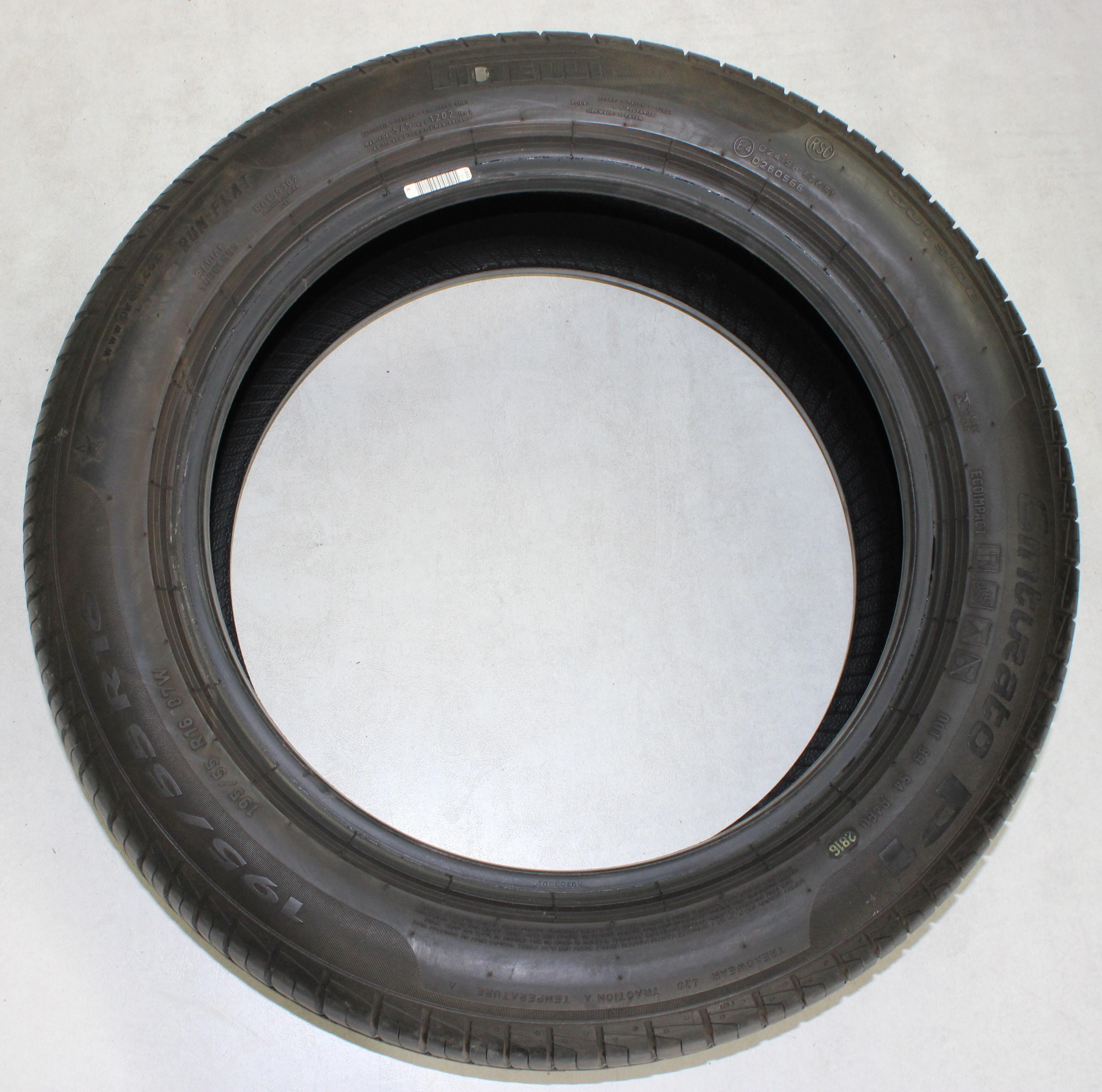 2 x 195/55R16 87W Sommerreifen Pirelli Cinturato P1* Runflat 6,5mm 2016/2019