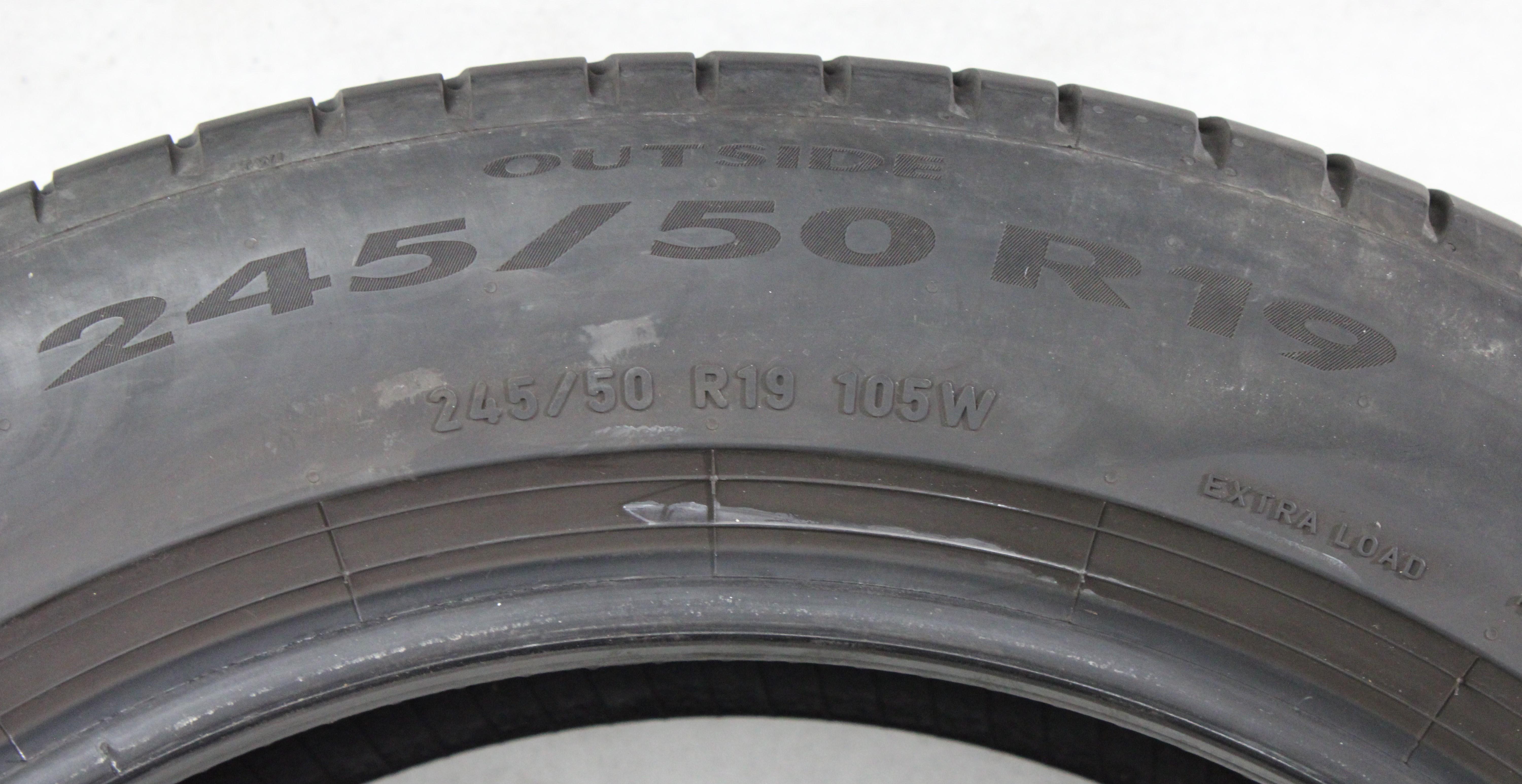 2 x 245/50R19 105W Sommerreifen Pirelli Cinturato P7 * 4,5-5mm 2021 XL