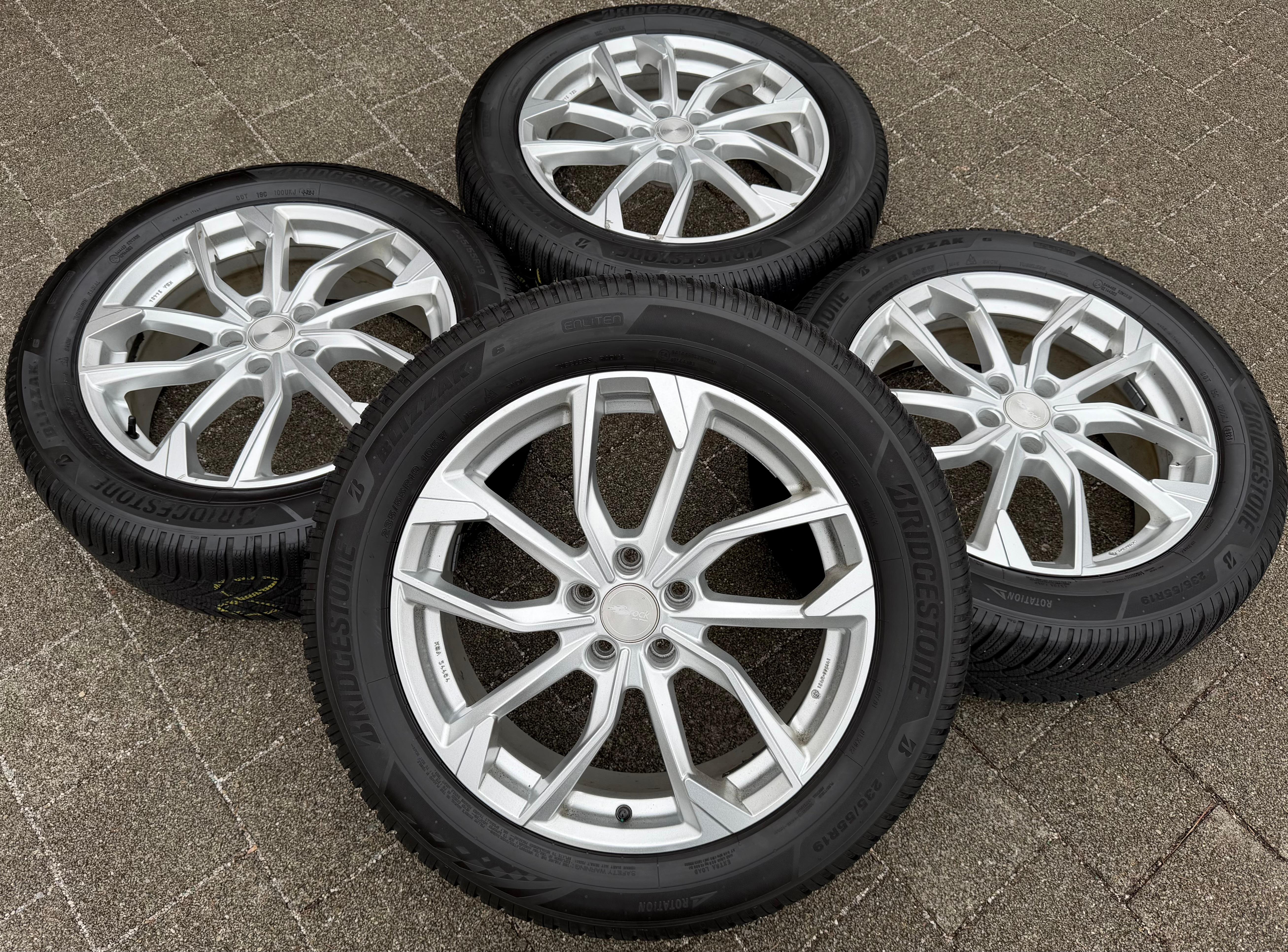 4 ALU 19" WINTERRÄDER AUDI Q5 8R FY 235/55R19 105W BRIDGESTONE 2024 FREIHAUS