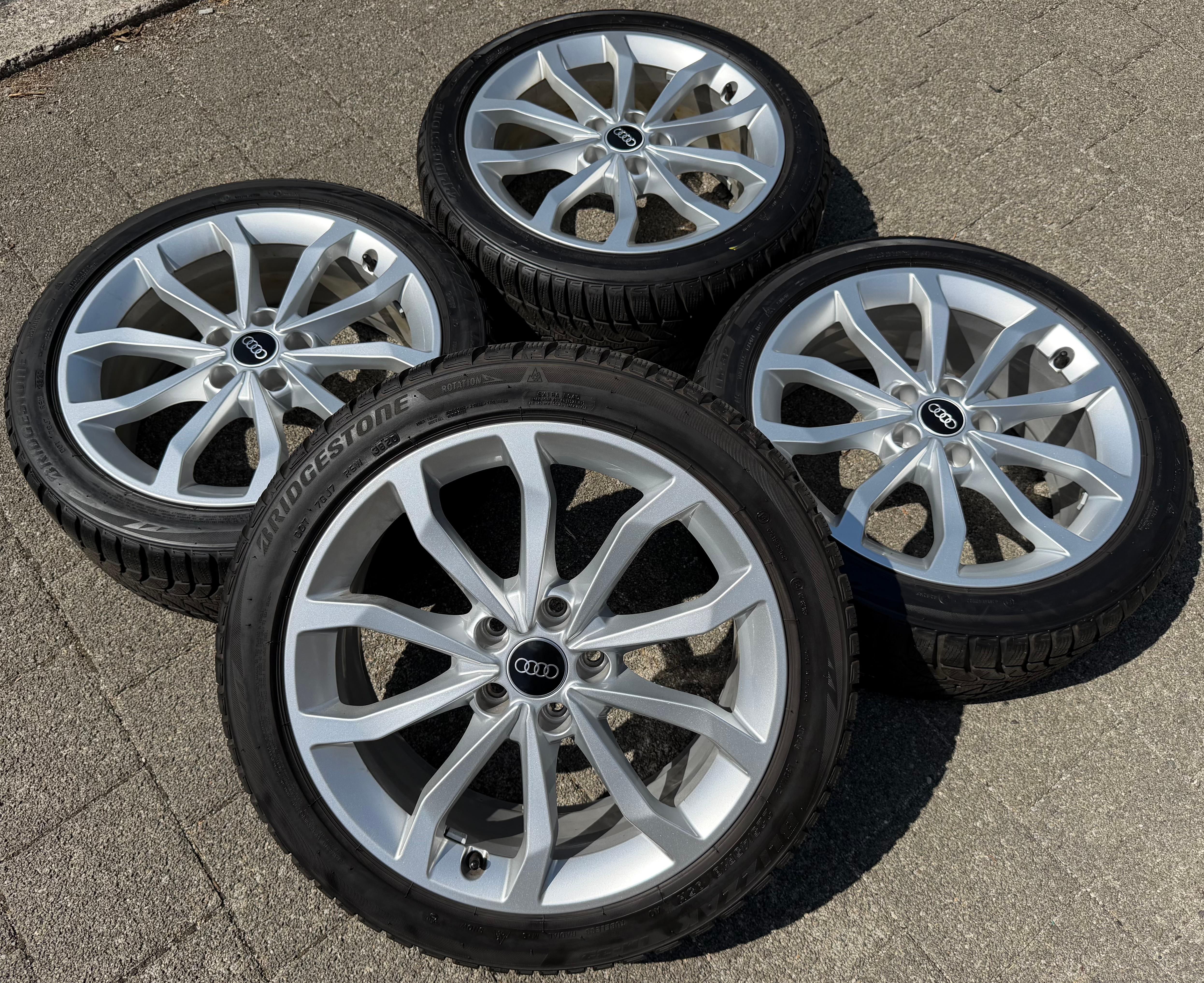 4 Original 18" Alu Winterräder Audi A4 S4 8W 8W0601025ED 225/45R18 95H Bridgestone