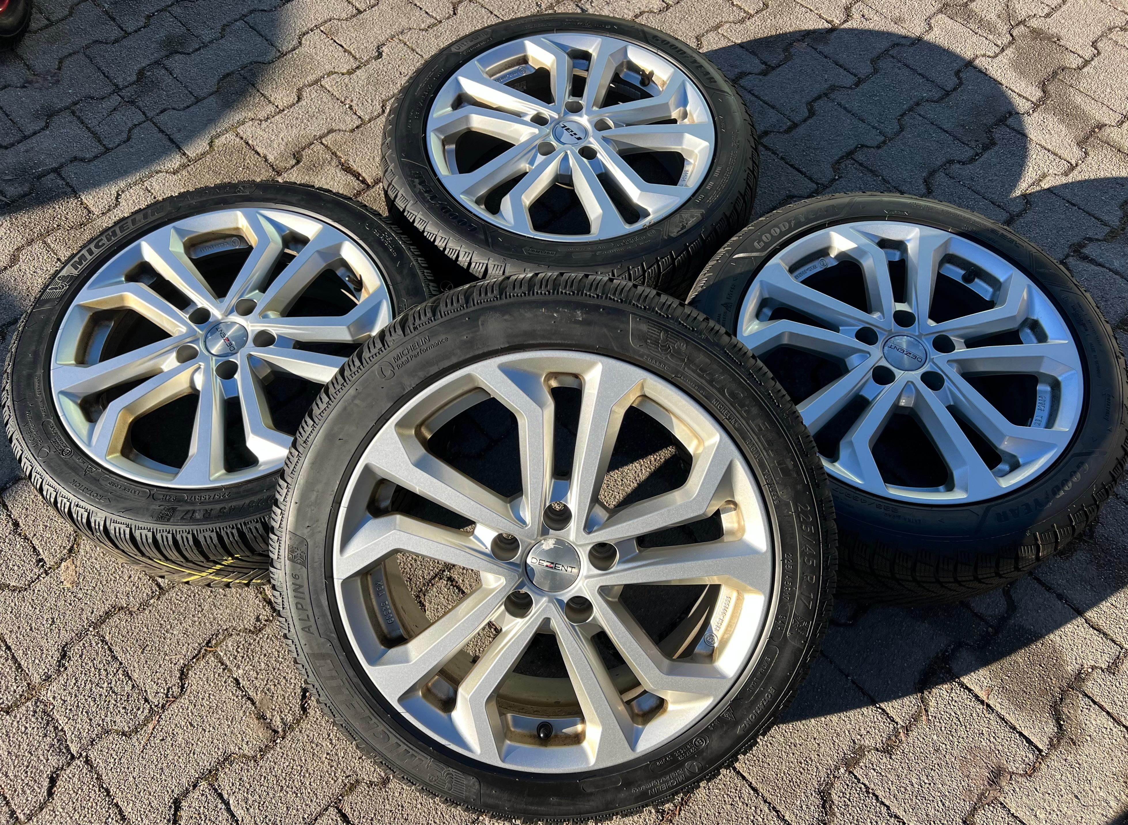 4 aluminium 17-inch wintervelgen voor VW Passat, Golf, Caddy, Touran, Seat Leon, Altea en Audi A3