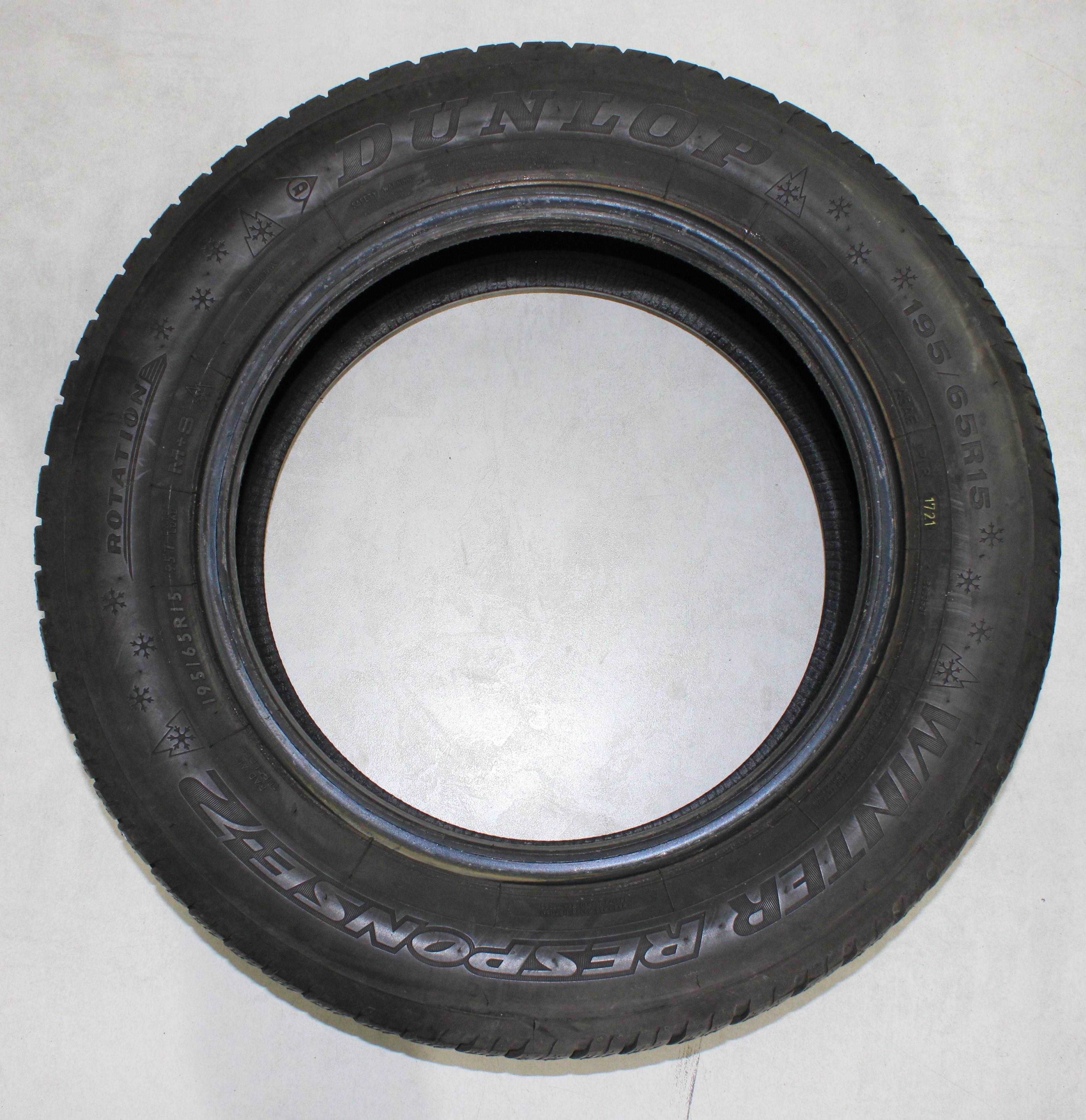 1 x 195/65R15 95T Winterreifen Dunlop Winter Response-2 4,5-5mm 2021 XL
