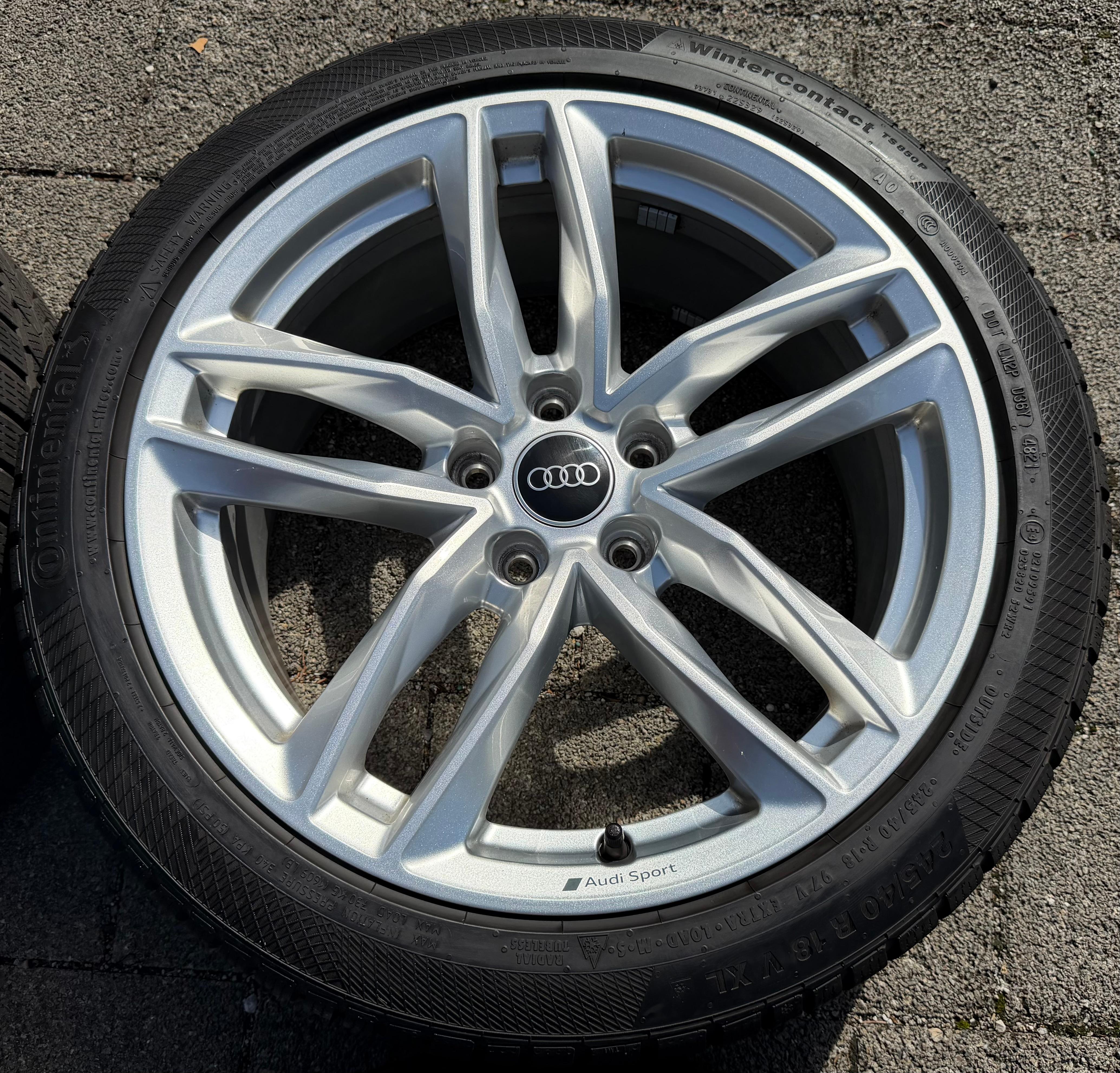 4 Original 18" Alu Winterräder AUDI A4 S4 B9 8W 245/40R18 97V 8W0601025EB Continental