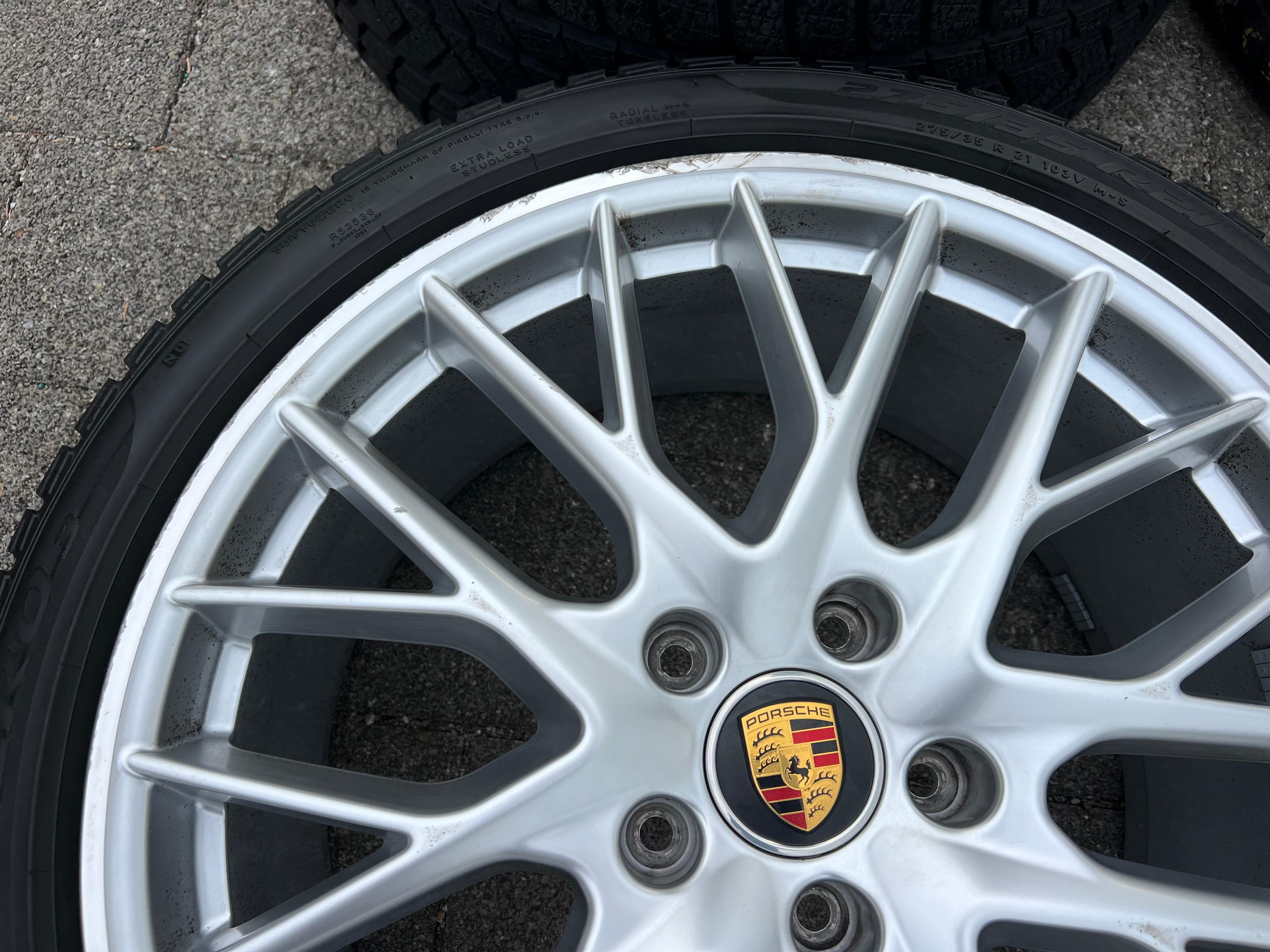 4 RUOTE IN LEGA ORIGINALI DA 21" INVERNALI PORSCHE PANAMERA 971 SPORT RAD 971601025D 971601025A