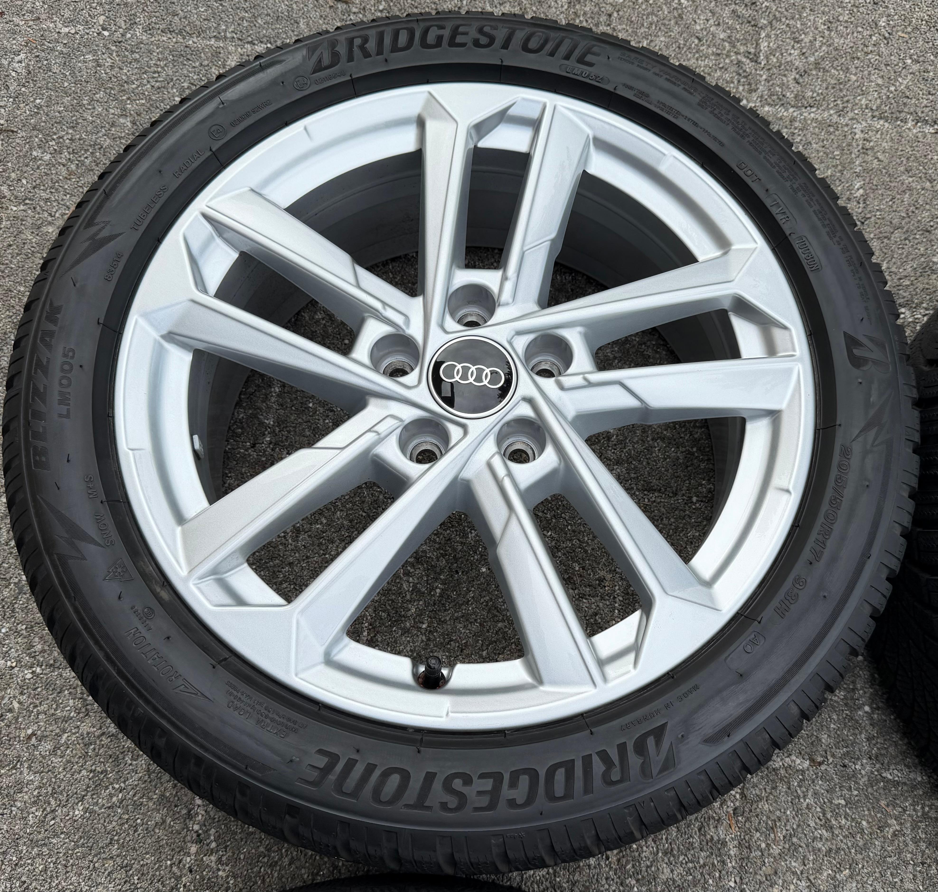 4 Original 17" Alu Winterräder Audi A3 S3 8Y 8Y0601025L 205/50R17 93H Bridgestone 2022