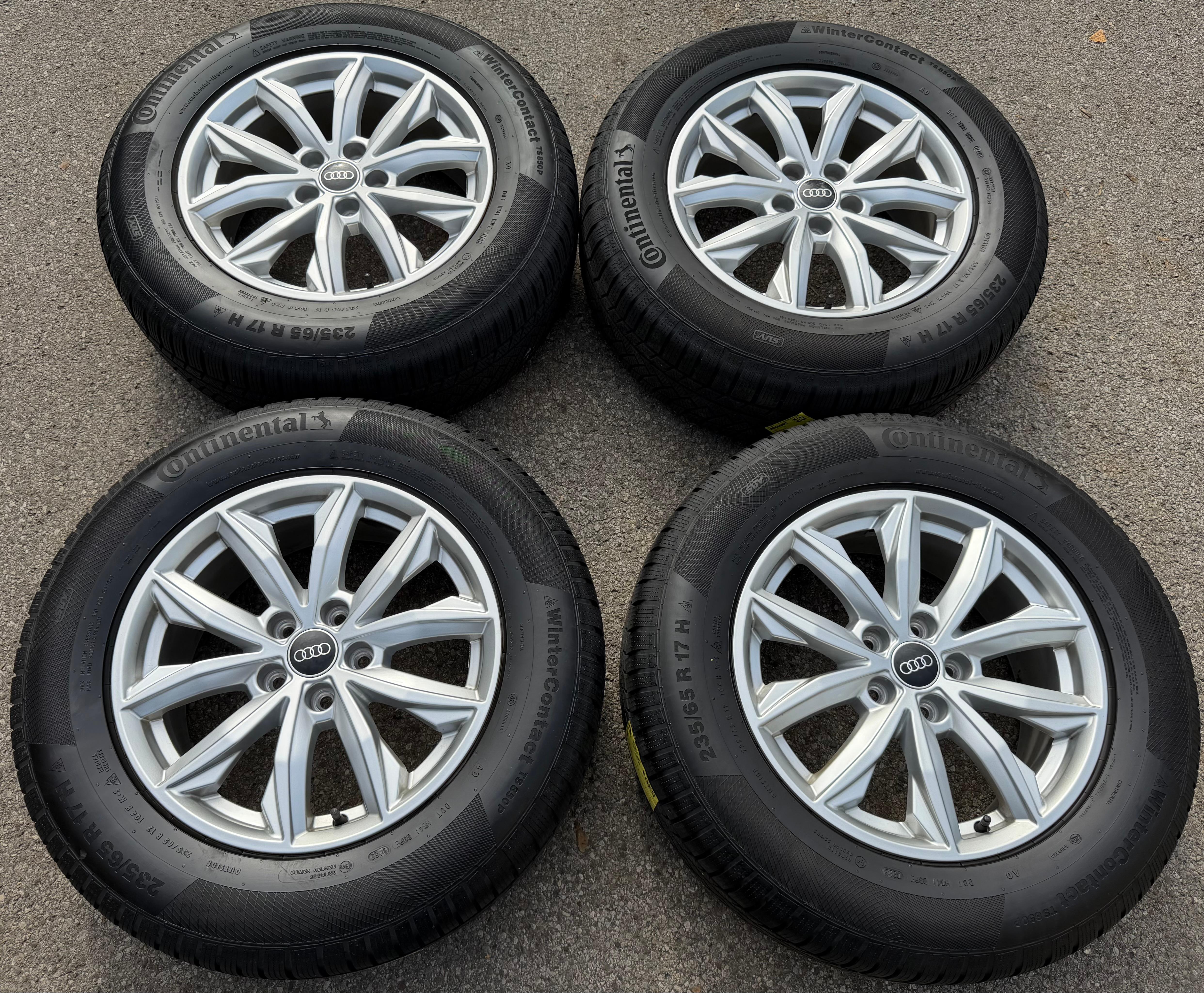 4 ruedas de invierno de aleación originales de 17" para Audi Q5 FY 80A601025J 7x17 ET34 235/65R17 104H 2023