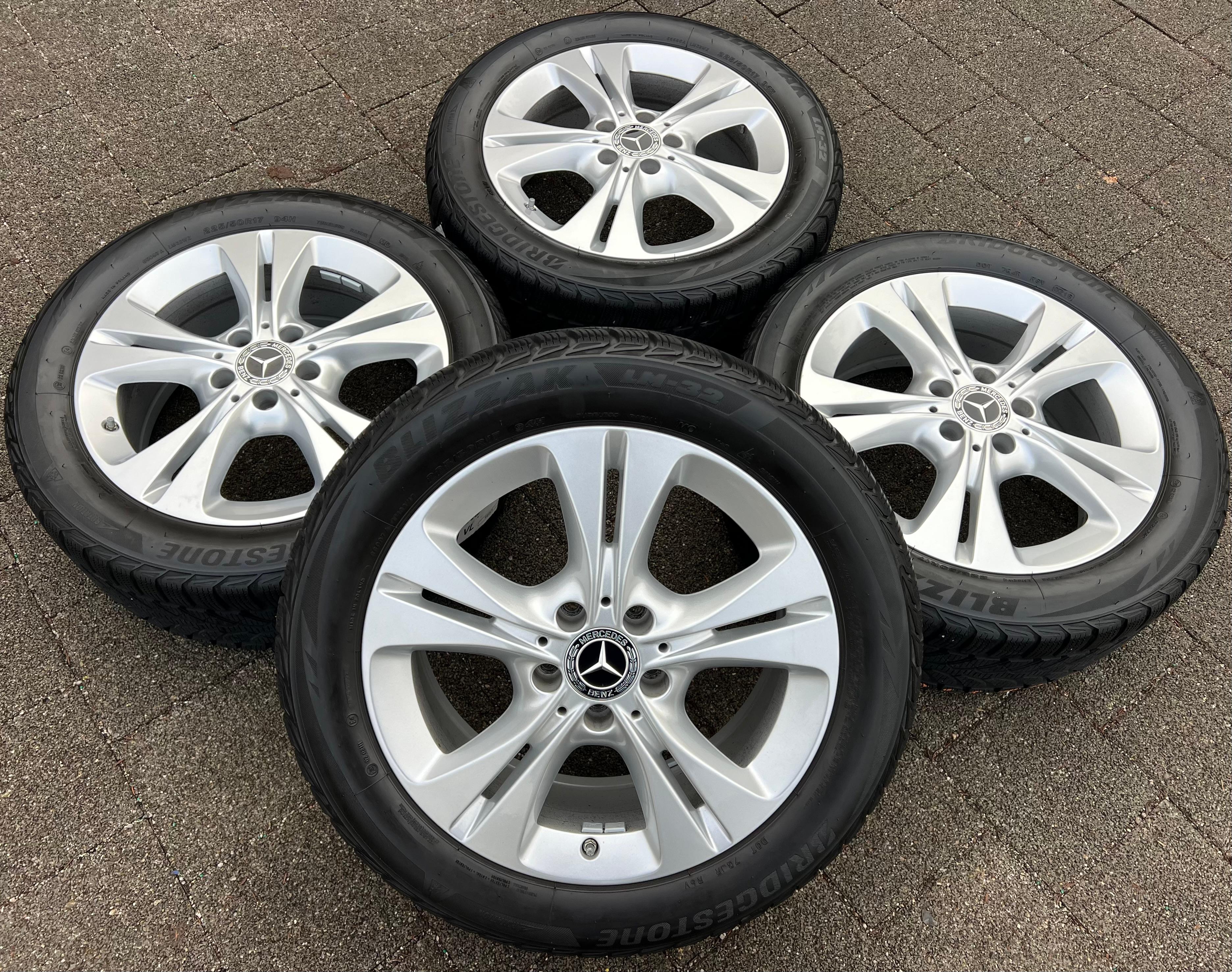 4 ORIGINAL 17" ALU WINTERRÄDER MERCEDES C-KLASSE W205 A2054018000 225/50R17 94H FREIHAUS
