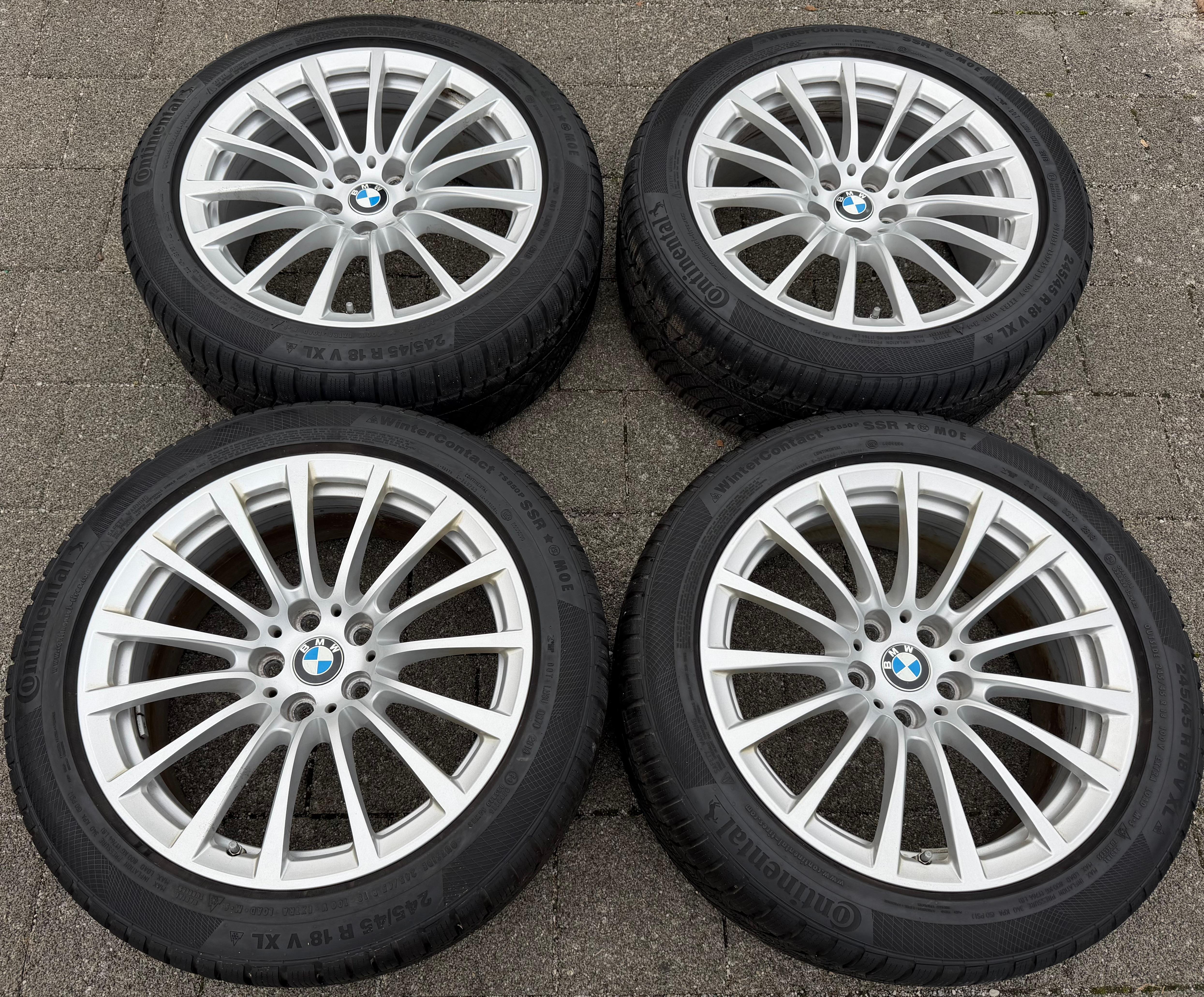 4 originele 18" lichtmetalen winterwielen BMW 5-serie G30 G31 Styling 632 Continental