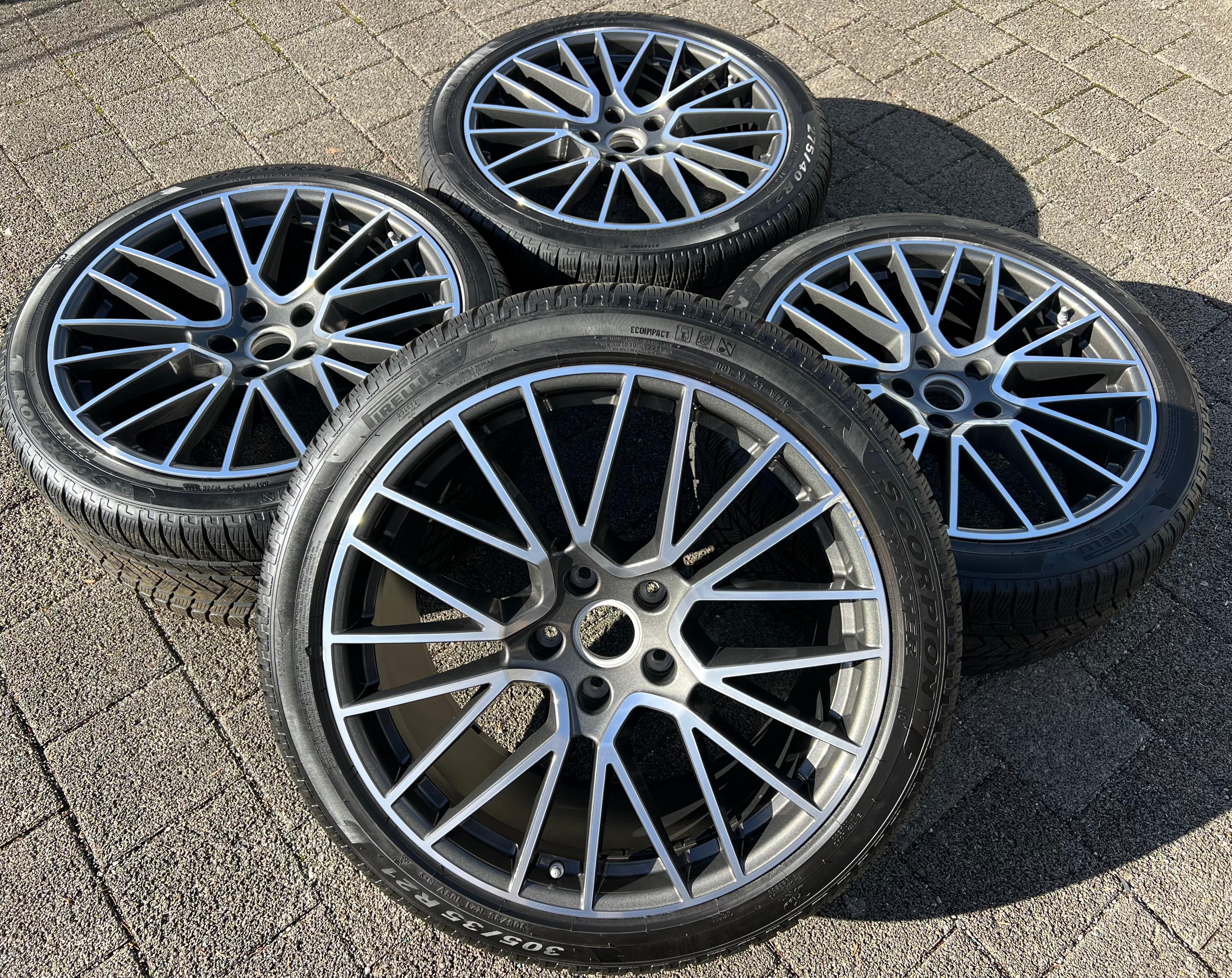 4 ORIGINAL 21" ALU WINTERRÄDER PORSCHE CAYENNE 9YA PIRELLI RDKS