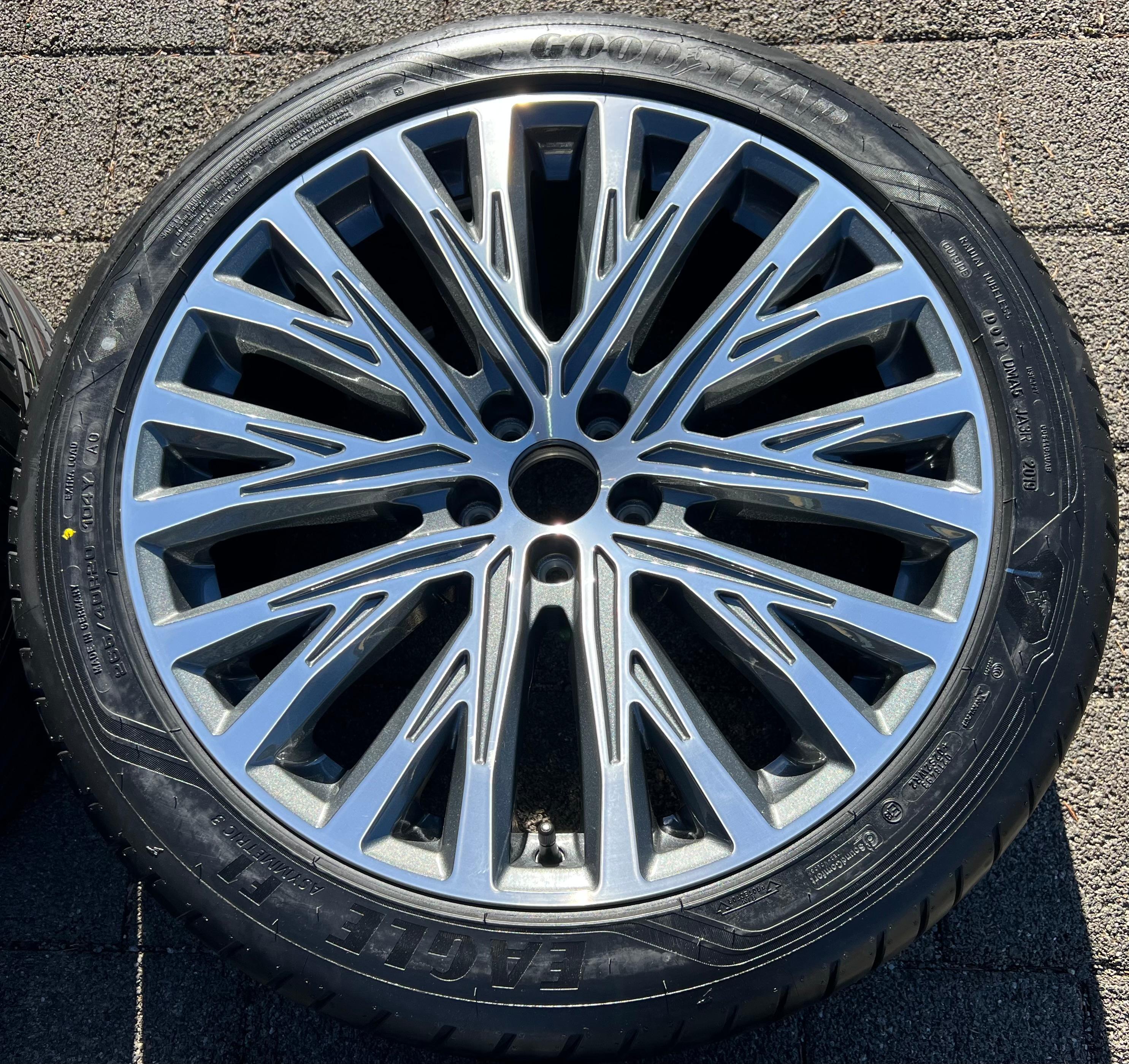 4 llantas de aluminio originales de verano de 20" para Audi A8 4N, 4N0601025BF, 265/40R20, 104Y, Goodyear, nuevas