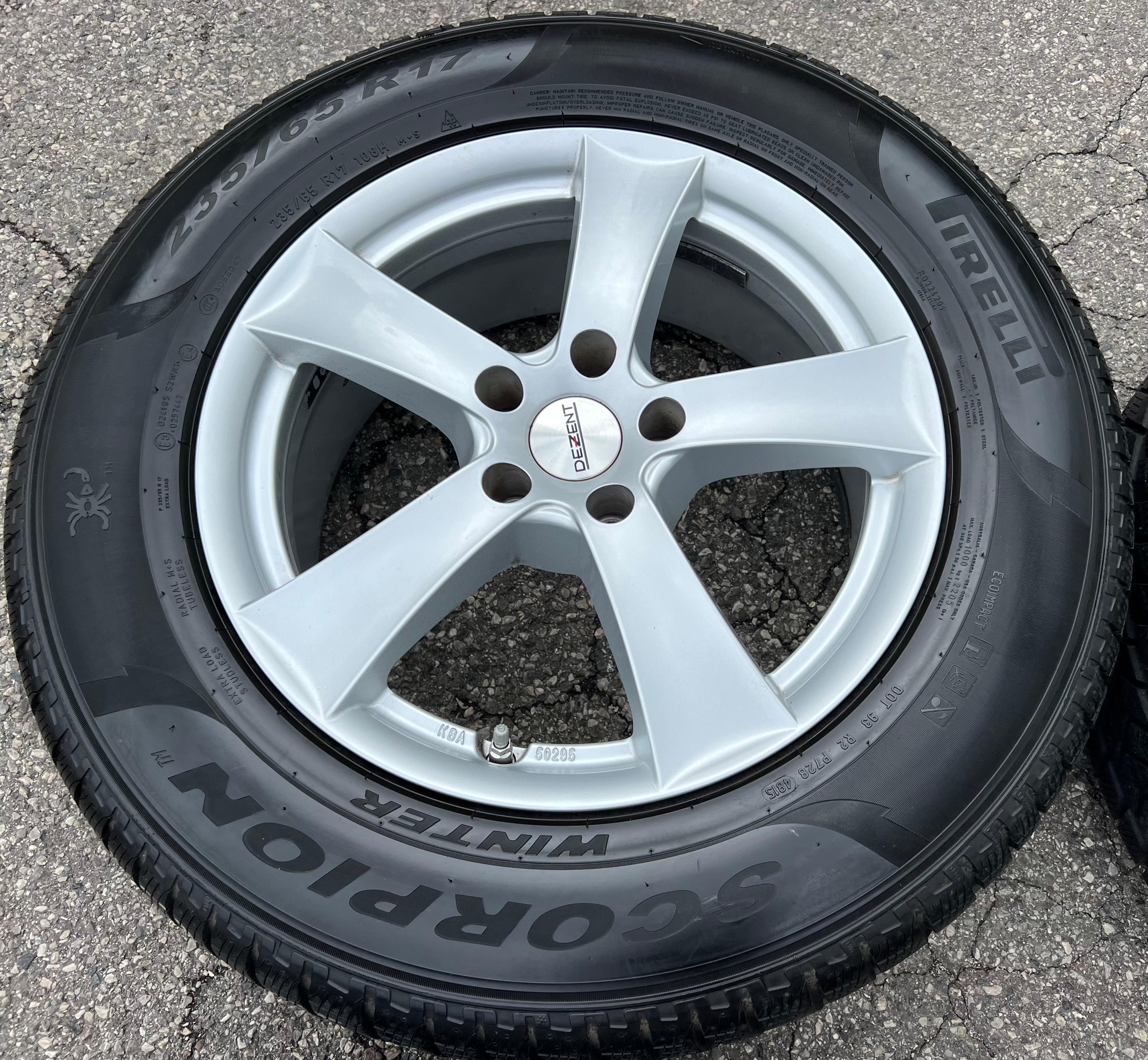 4 CERCHI INVERNALI IN ALLUMINIO 235/65R17 108H MERCEDES BENZ GLC 204X W253 RDKS