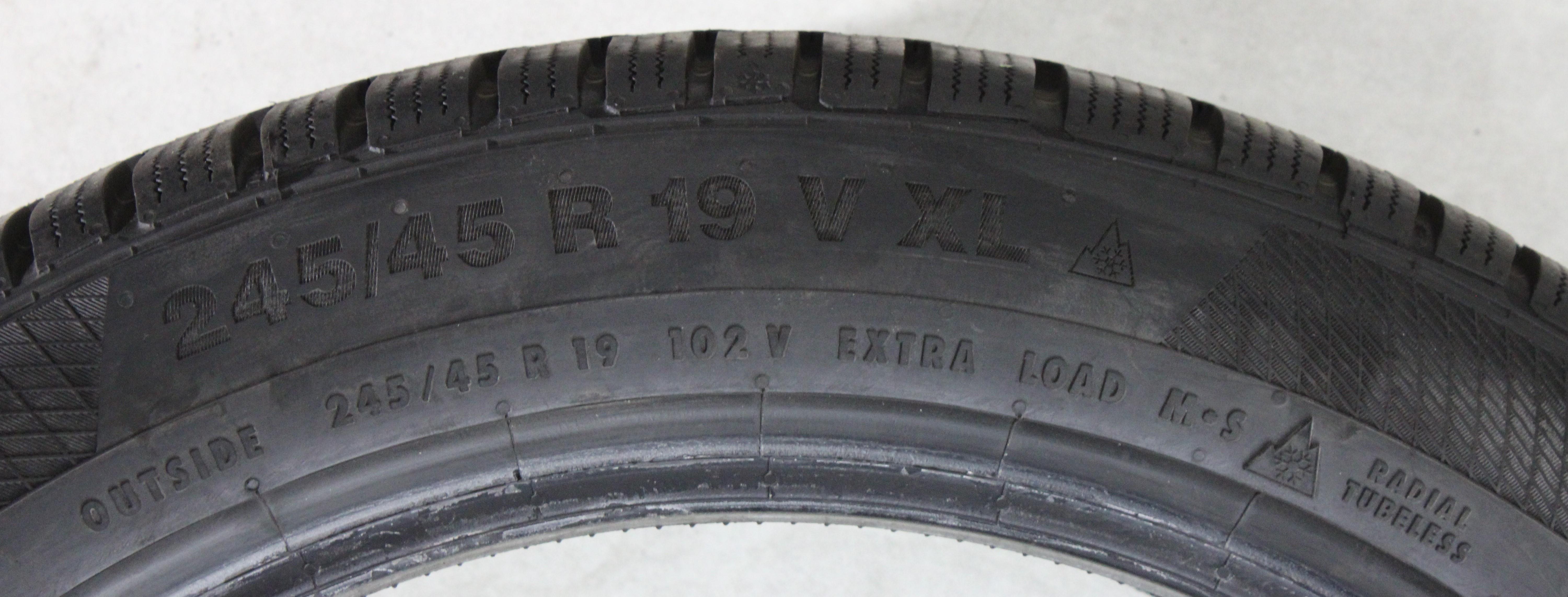 2 x 245/45R19 102V Winterreifen Continental Winter Contact TS850P AO 7,5-8mm 2025 XL