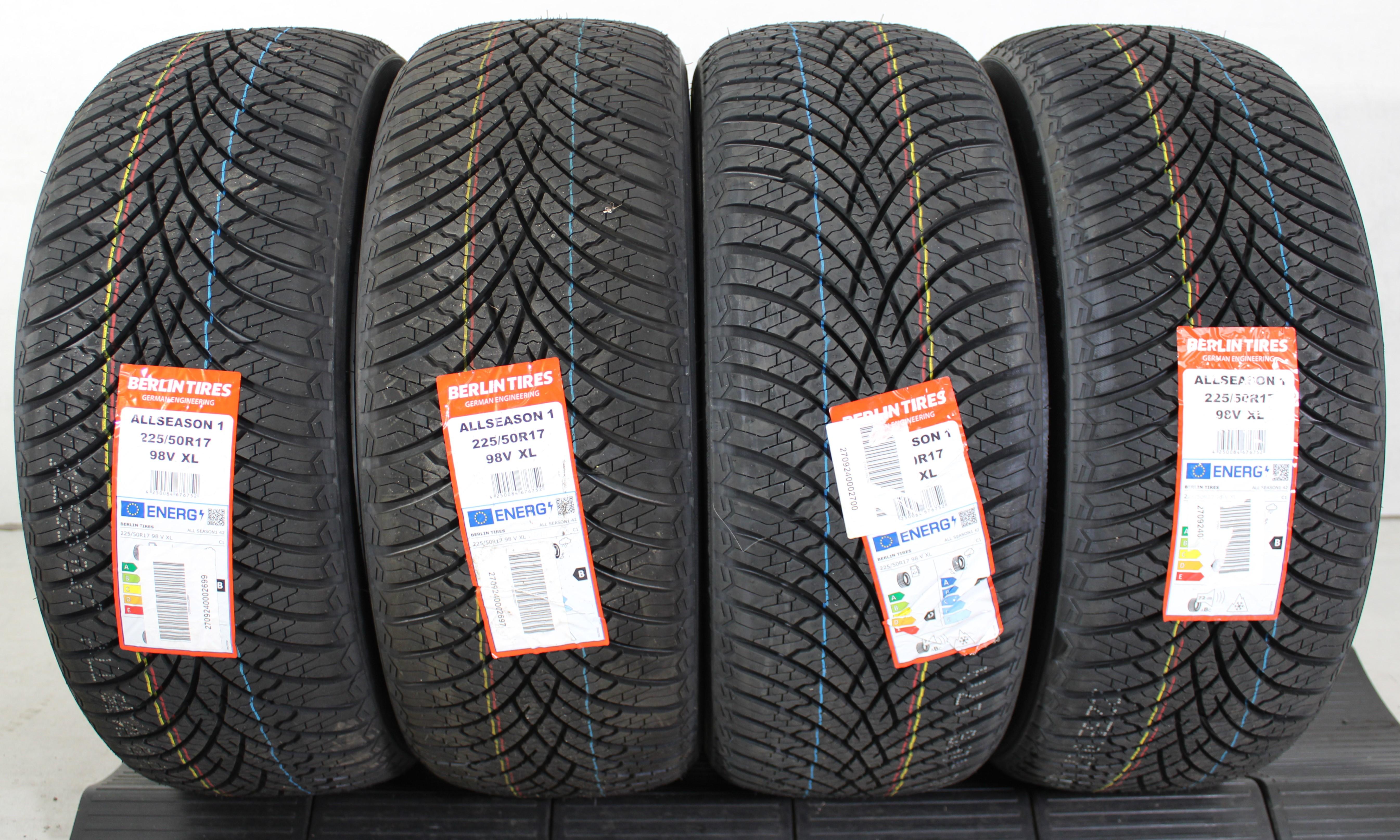 4 x 225/50R17 98V Pneus toutes saisons Berlin Tires All Season 1 2024 XL NEUF franco domicile