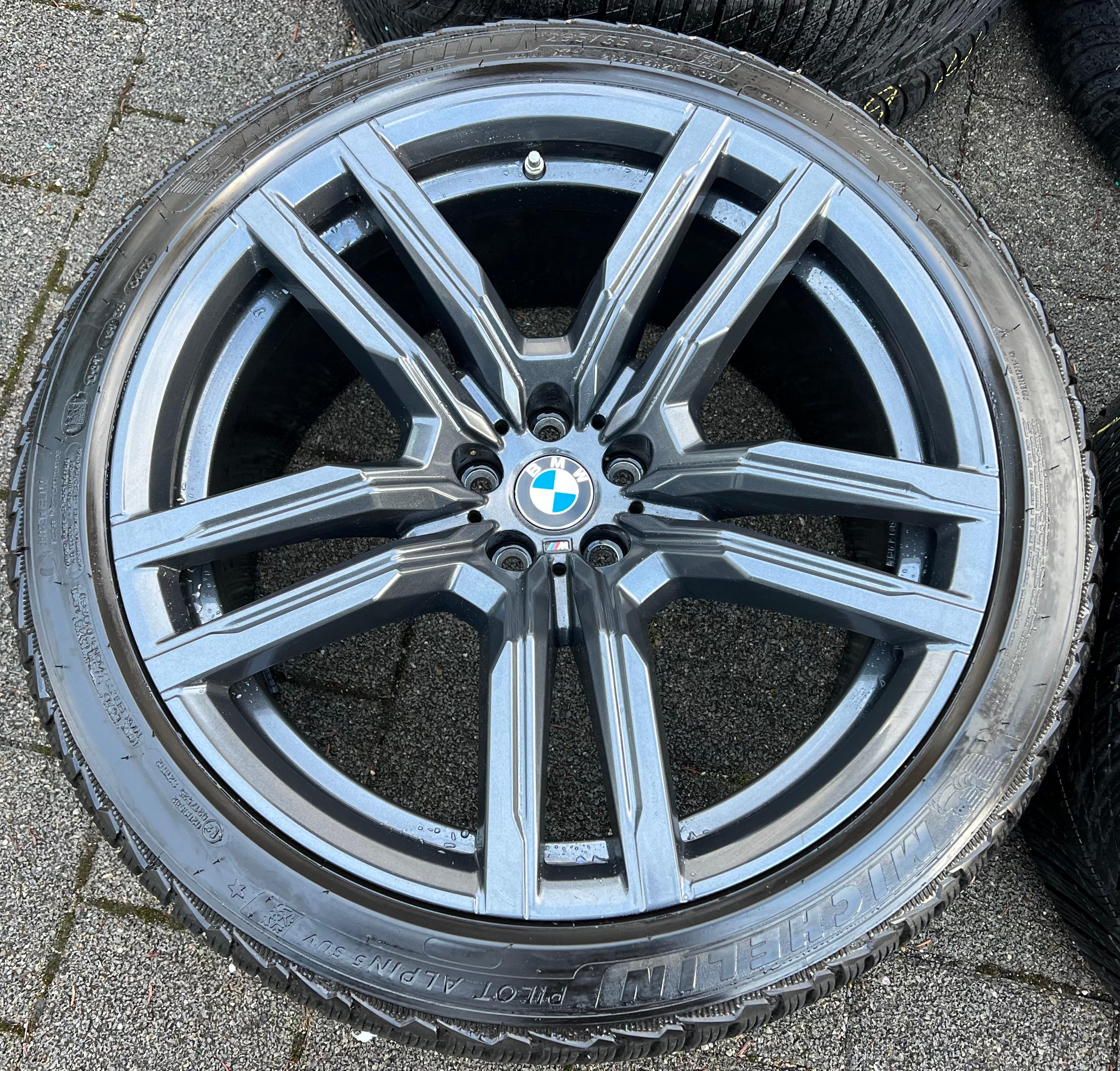 4 ORIGINELE 21" ALUMINIUM WINTERWIELEN BMW X5M F95 X6M F96 STYLING M808 295/35R21 107V GRATIS VERZENDING