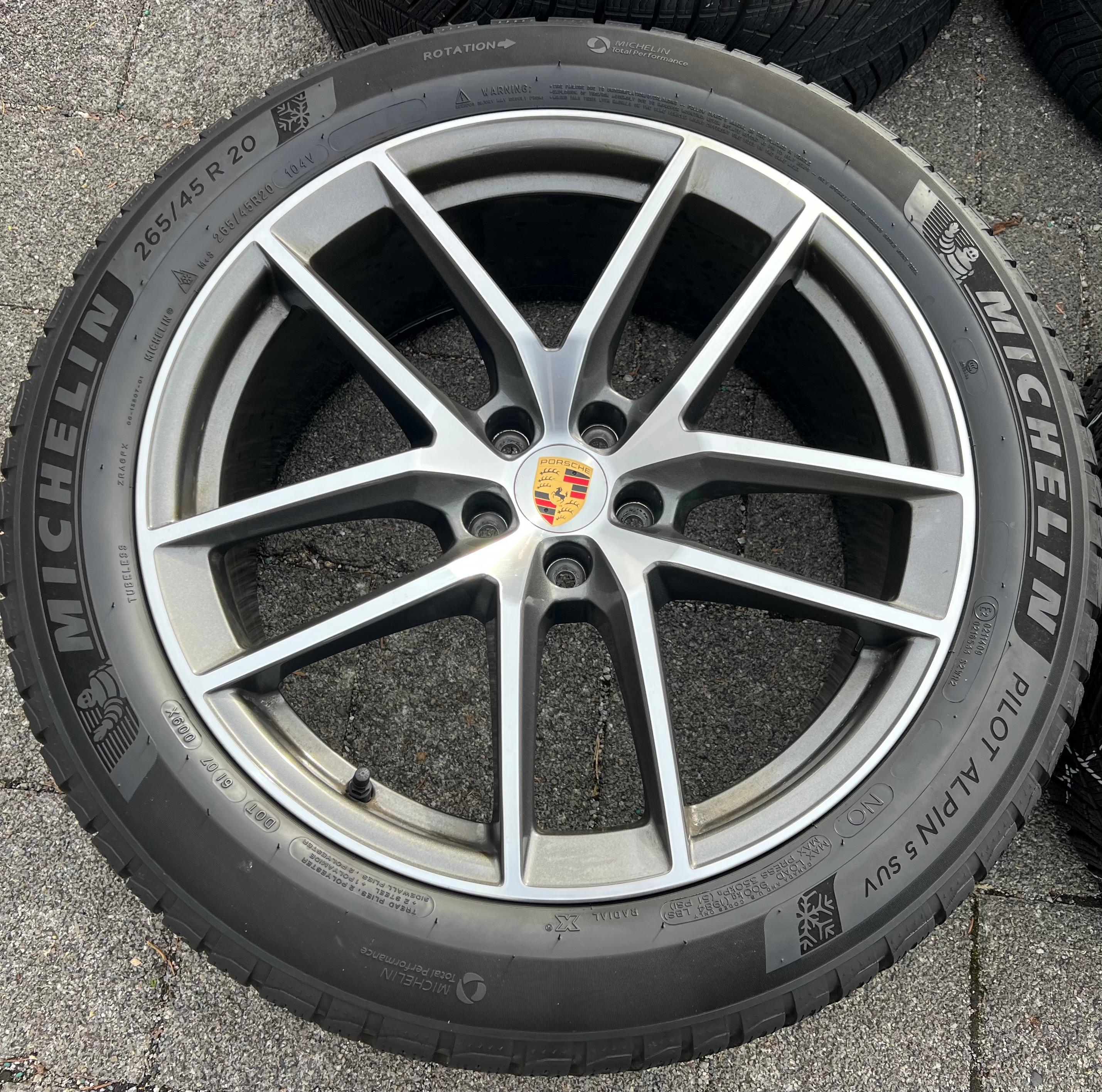 4 ORIGINAL 20" ALU WINTERRÄDER PORSCHE MACAN 265/45R20 104V 295/40R20 106V RDKS