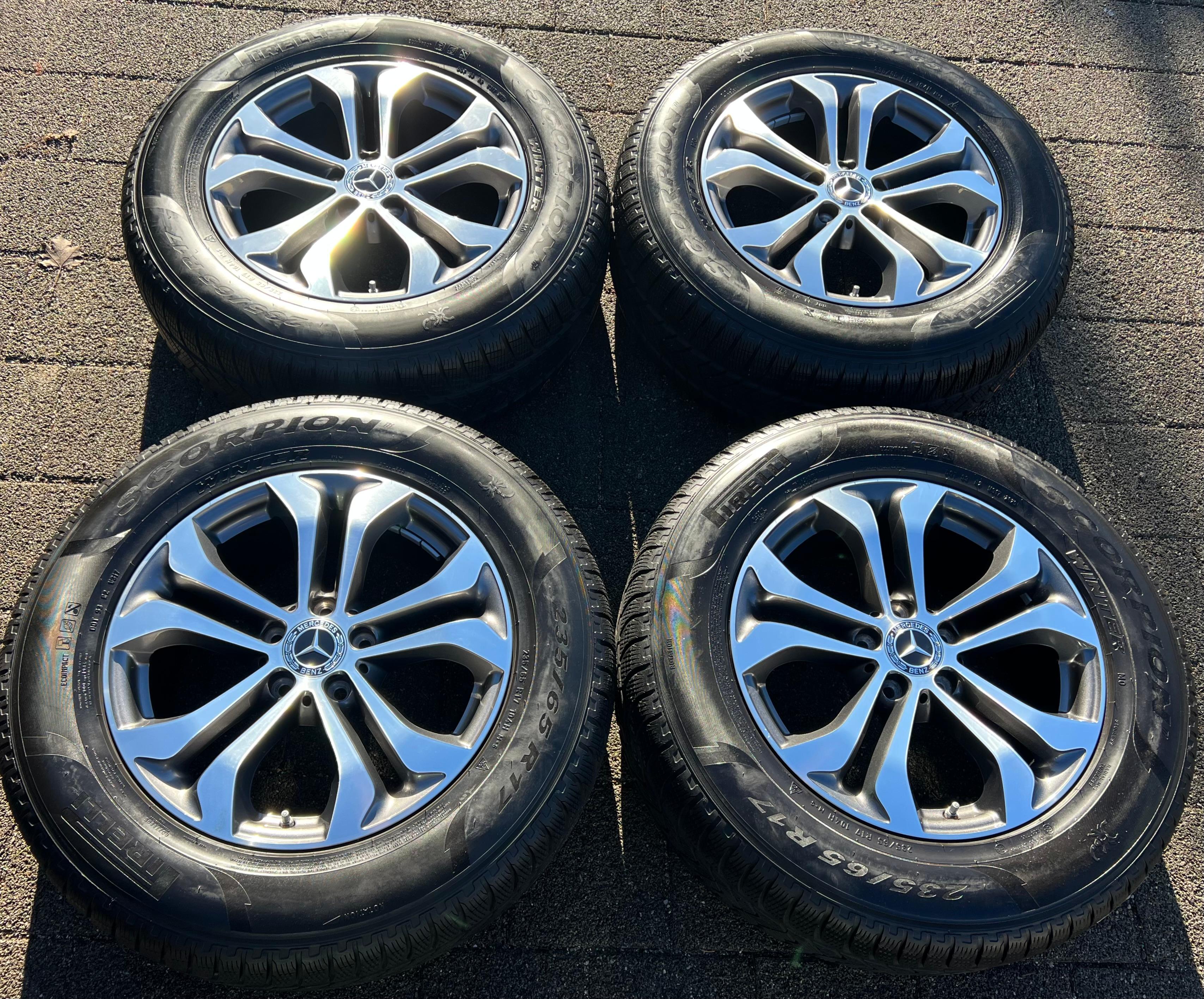 4 ORIGINAL 17" ALU WINTERRÄDER MERCEDES GLC X253 W253 RDKS 235/65R17 104H