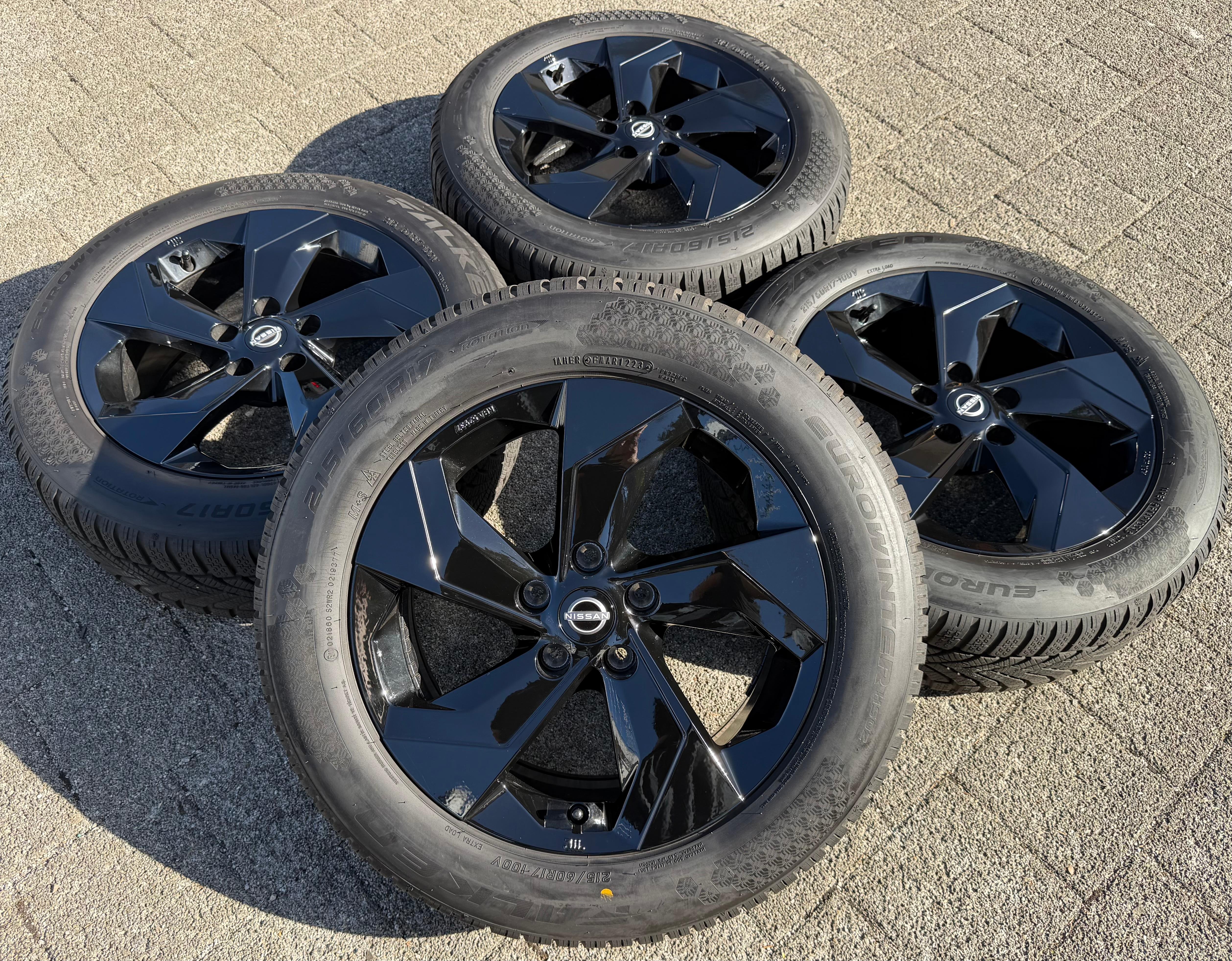 4 Original 17" Alu Winterräder Nissan Qashqai II J11 KB409-HV200 215/60R17 RDKS