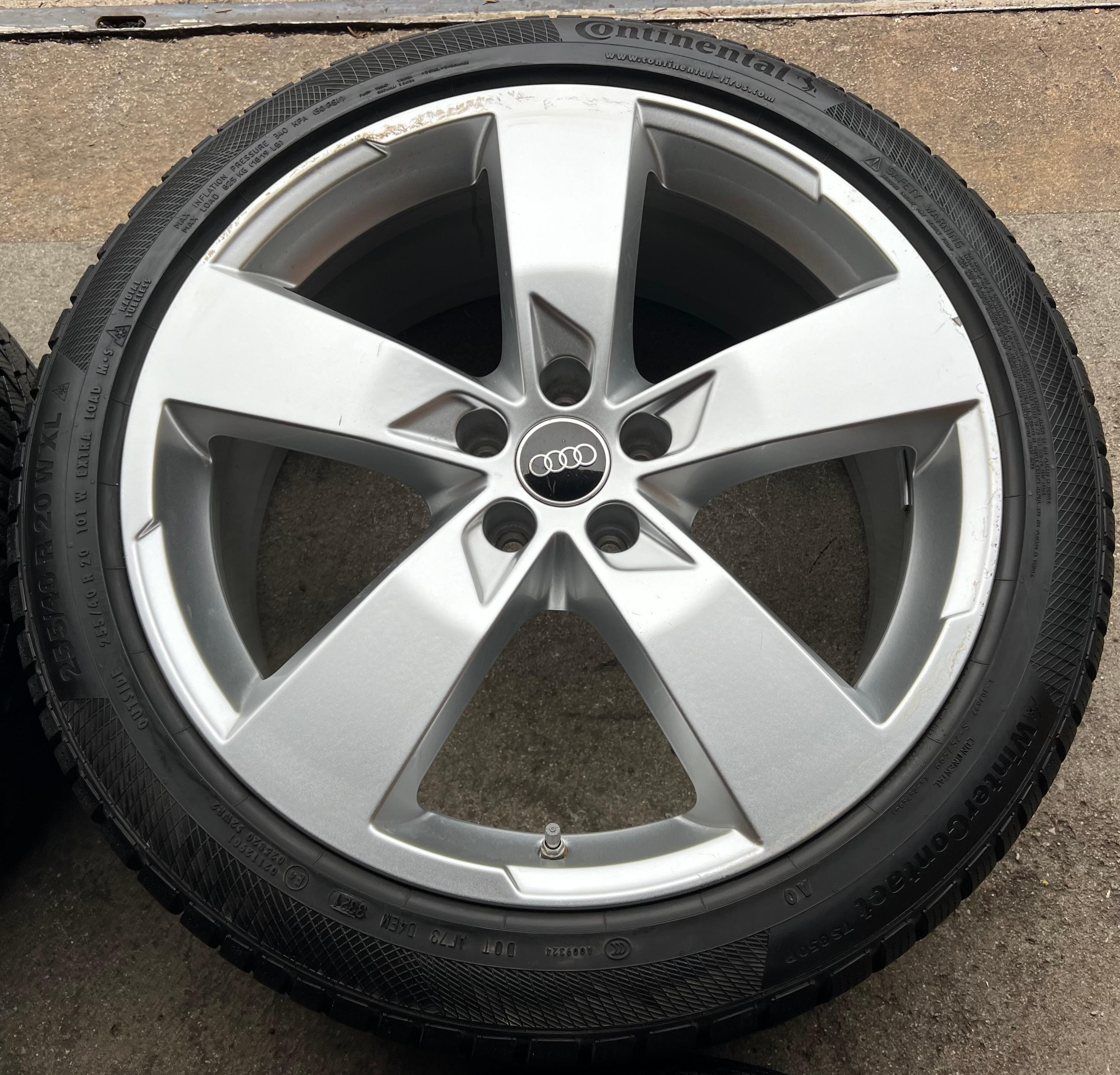 4 RUOTE IN LEGA ORIGINALI DA 20" PER L'INVERNO AUDI A6 S6 C8 4K0601025K 2022 255/40R20 101W CONTINENTAL