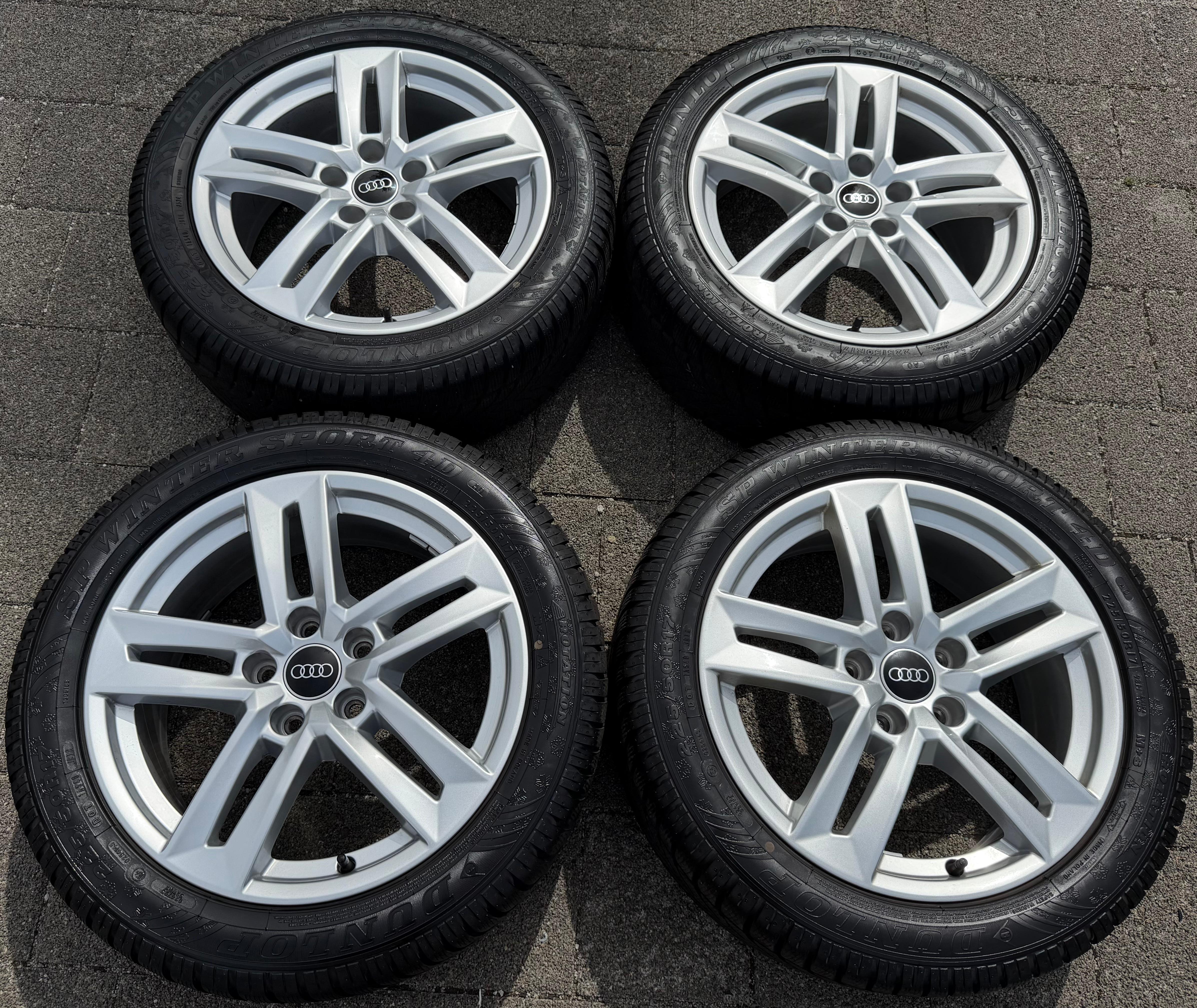4 Original 17" Alu Winterräder Audi A4 B9 8W 8W0601025P 225/50R17 98H Dunlop 2024