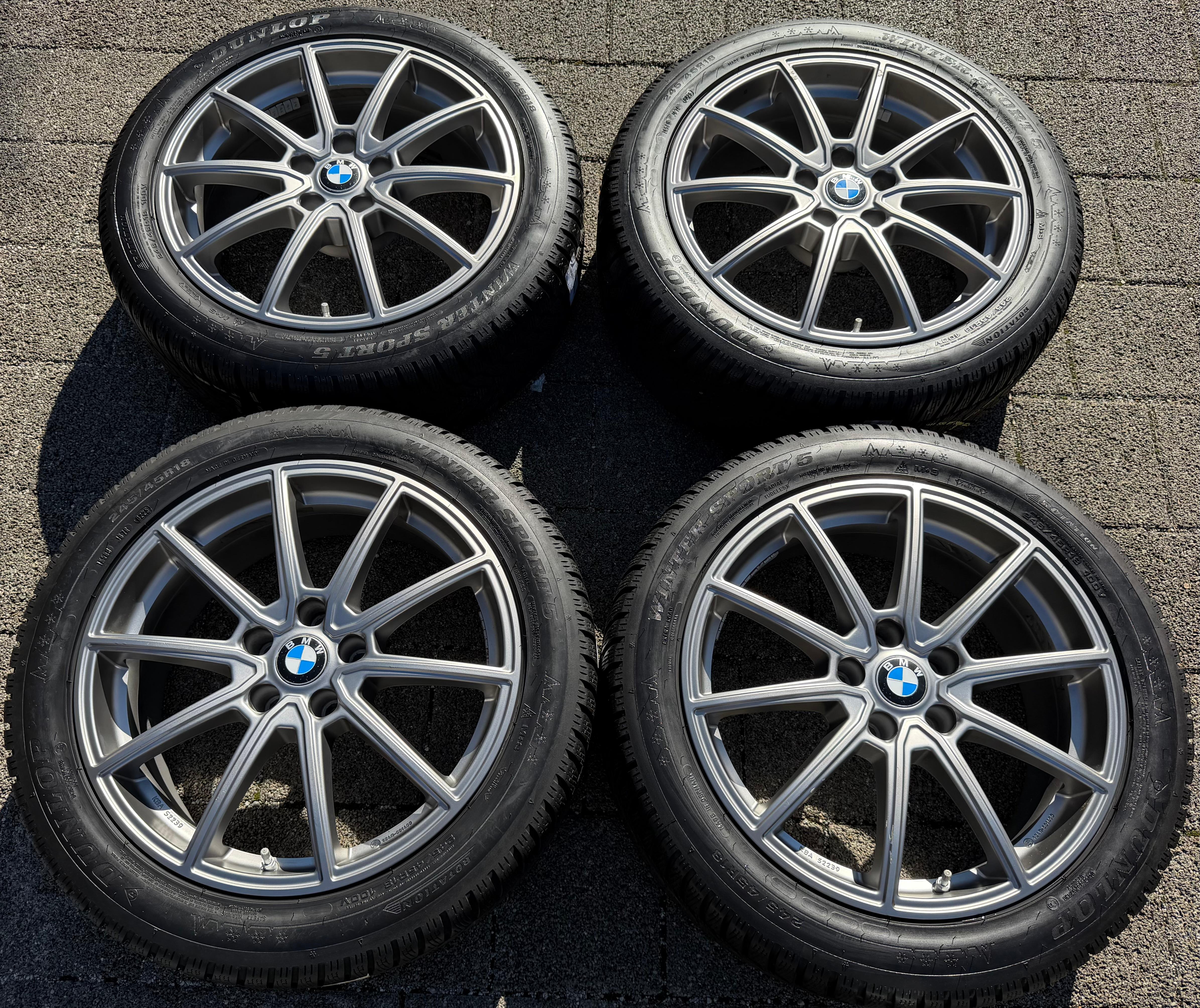 4 RUOTE IN LEGA DA 18" INVERNALI BMW SERIE 5 G30 G31 G5K G5L i4 G4C G26 245/45R18 100V