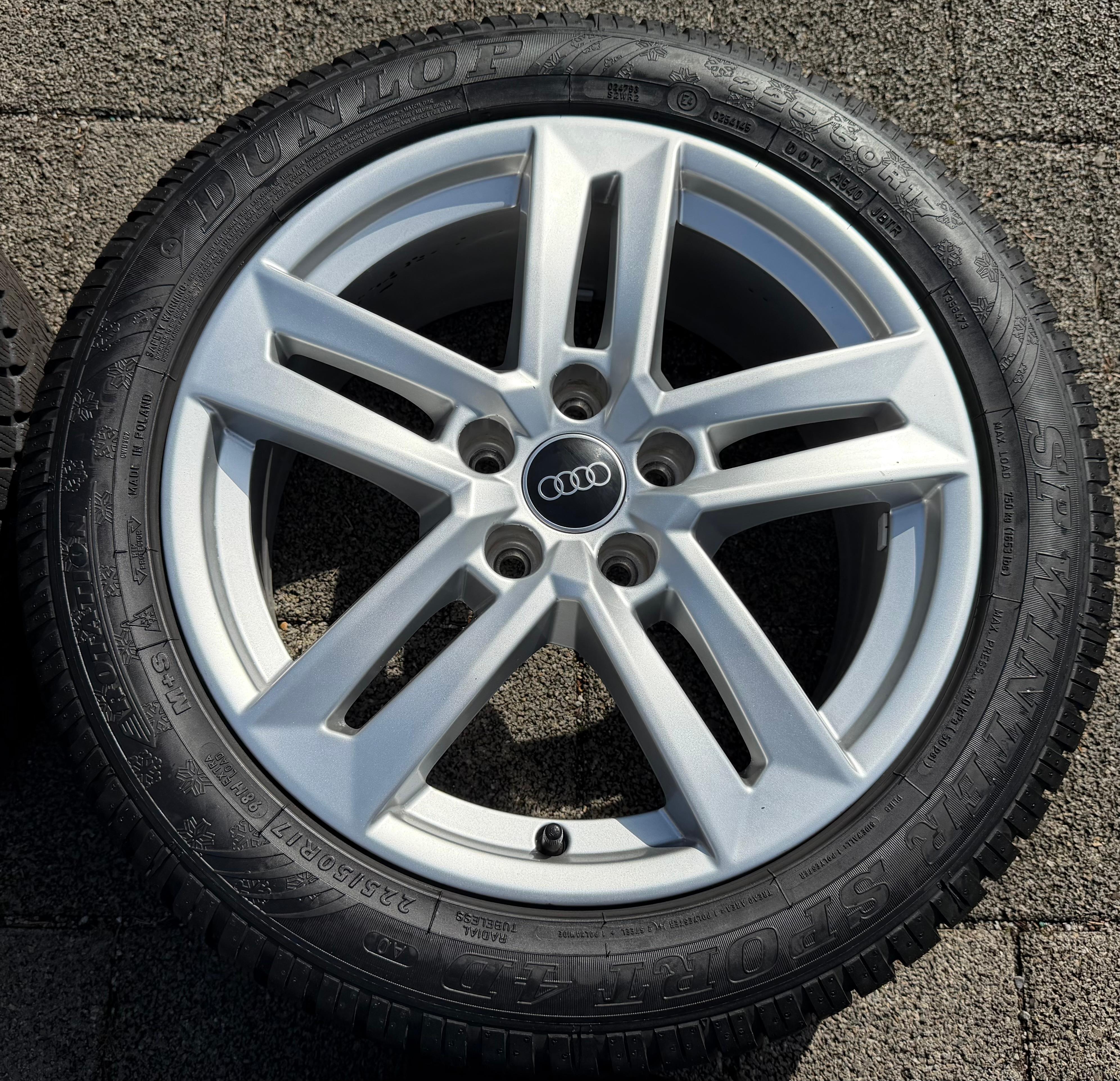 4 Original 17" Alu Winterräder Audi A4 B9 8W 8W0601025P 225/50R17 98H Dunlop 2021
