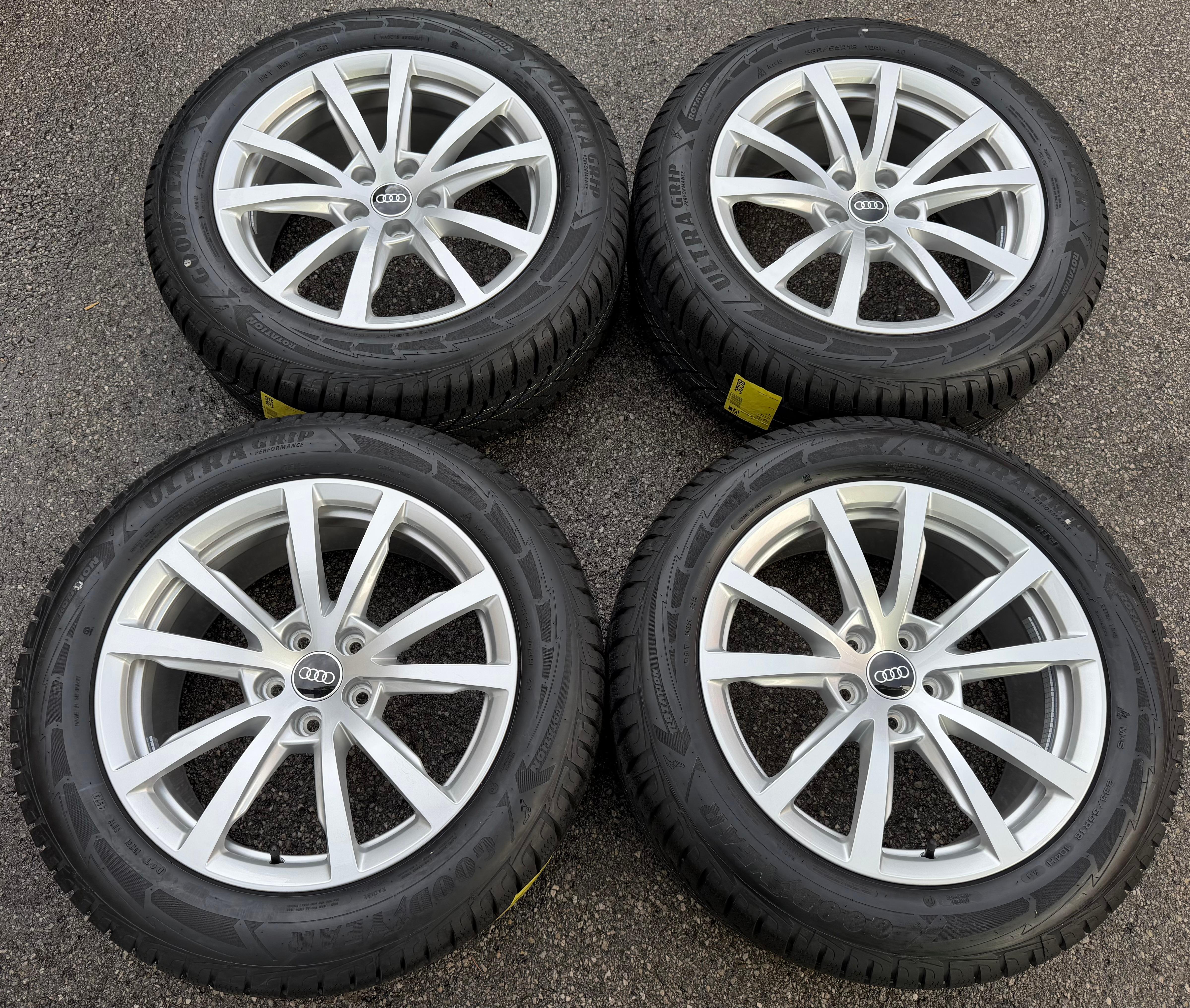 4 ruedas de invierno de aleación originales de 18" para Audi A8 4N 4N0601025A 235/55R18 104H Goodyear NUEVAS