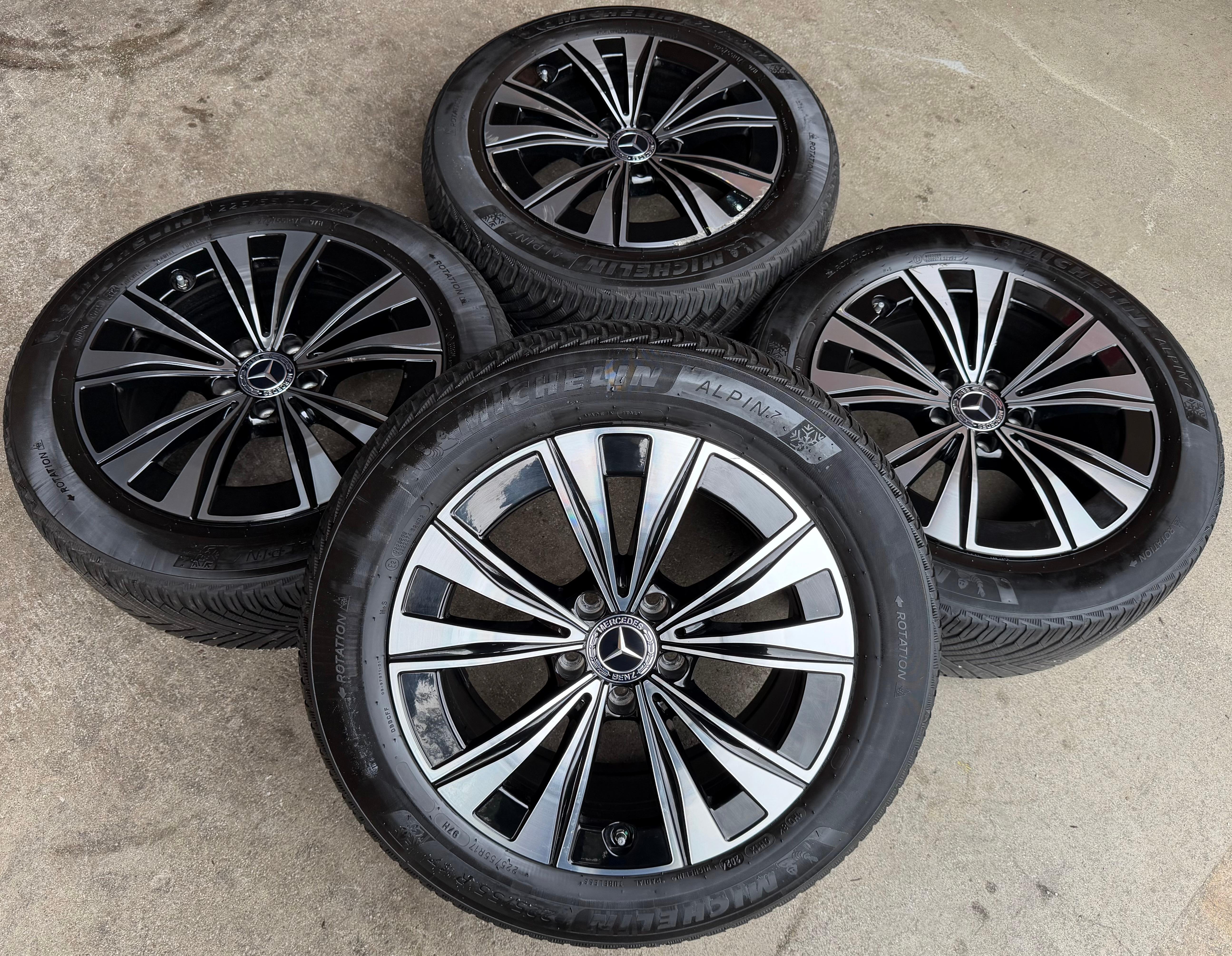 4 jantes d'hiver d'origine en aluminium de 17 pouces pour Mercedes Classe C tout-terrain X206 A2064013900
