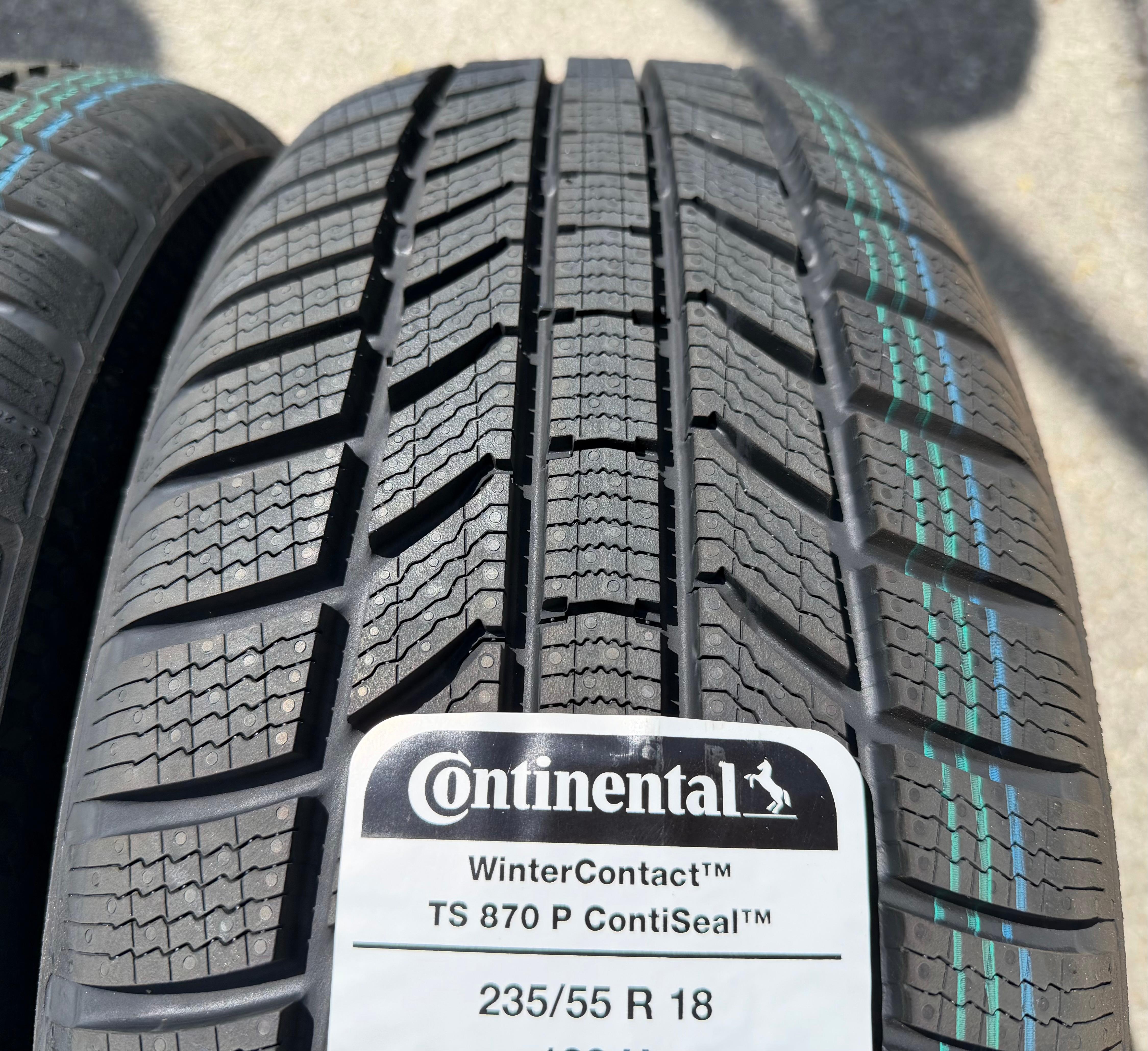 4 pneus hiver Continental Winter Contact TS870P 2024 Seal, 235/55R18 100H, NEUFS
