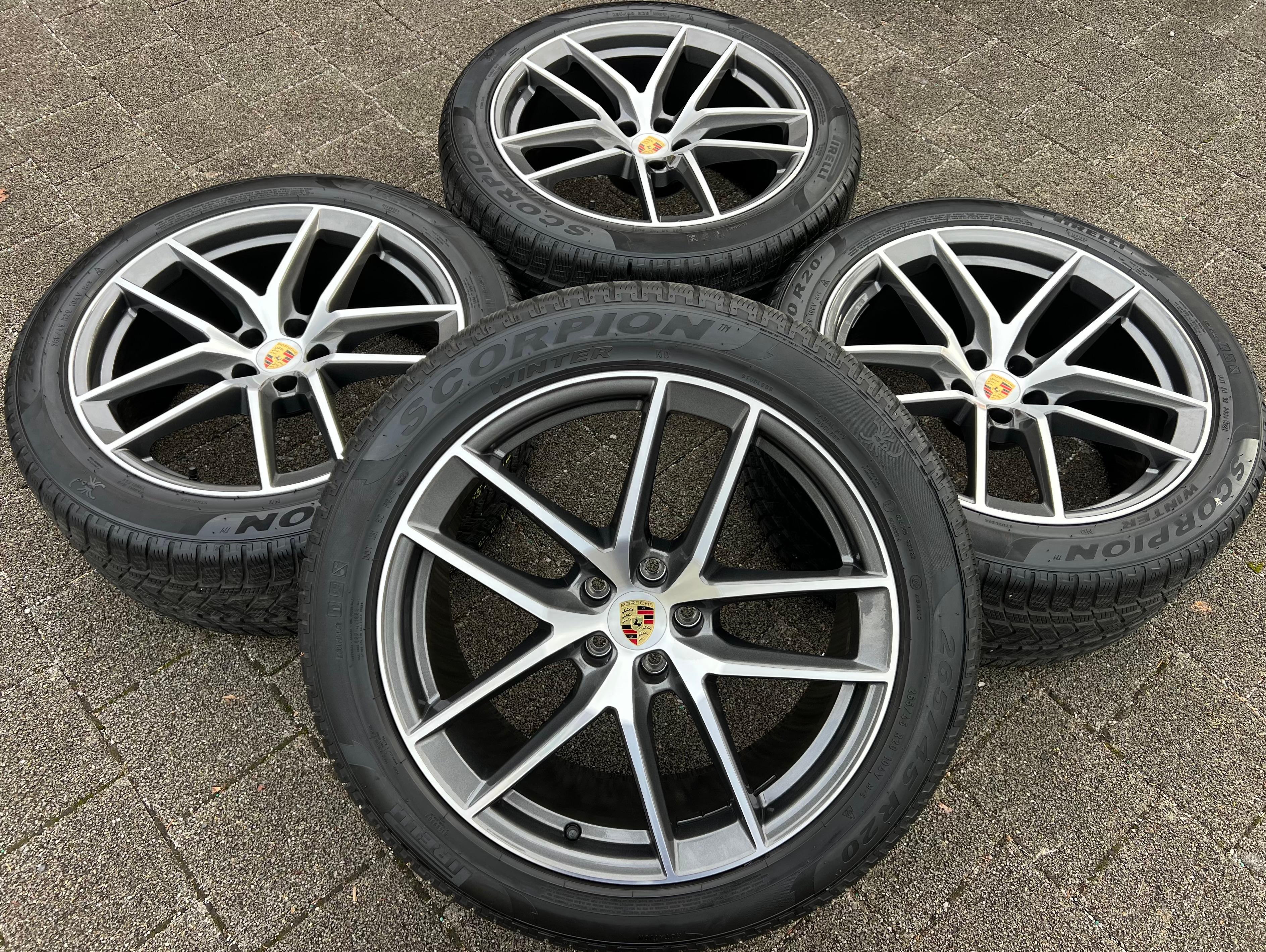 4 ORIGINAL 20" ALU WINTERRÄDER PORSCHE MACAN 265/45R20 104V 295/40R20 106V RDKS