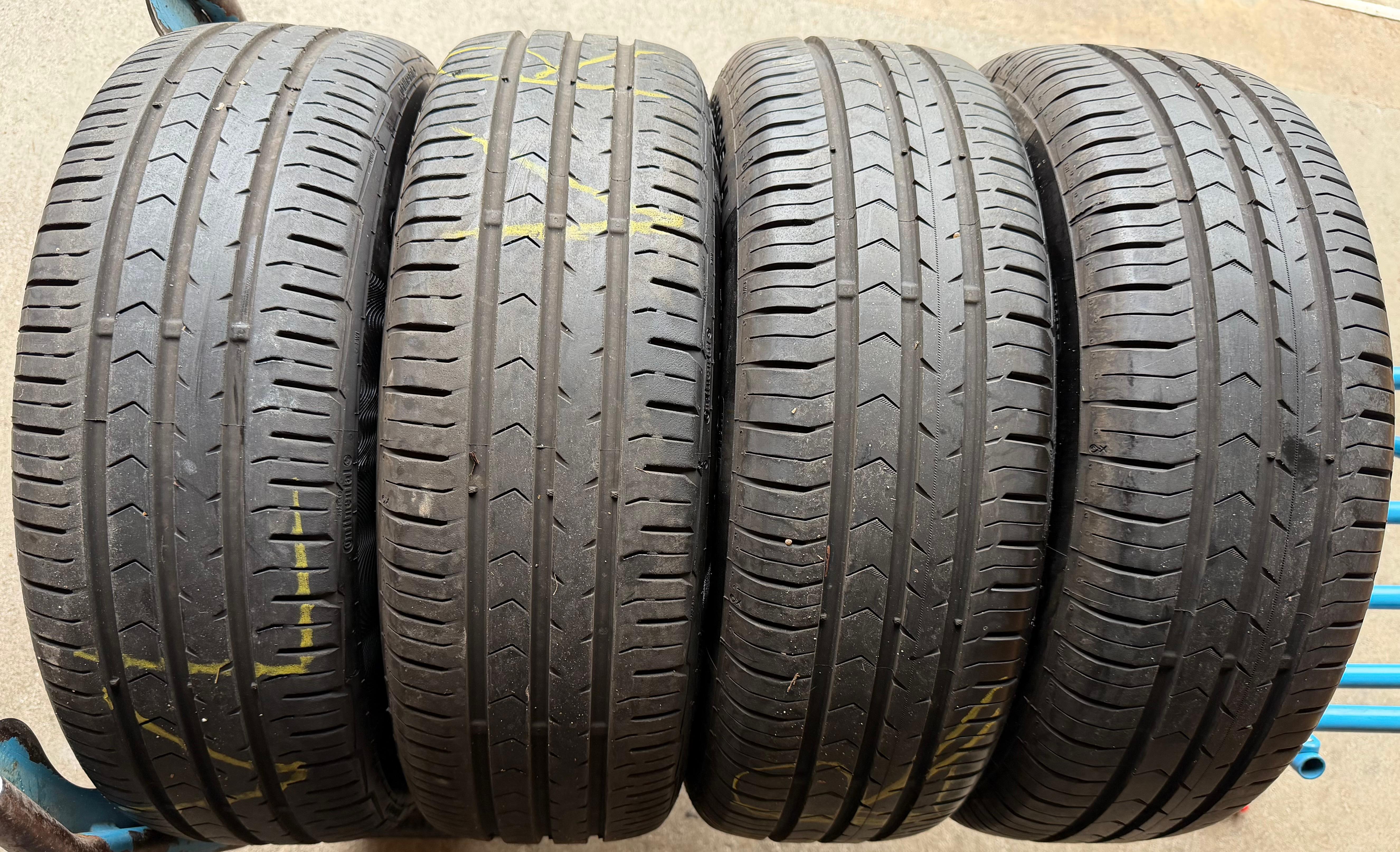 4 x 195/60R15 88H Sommerreifen Continental Premium Contact 5 2x 6,5-7mm und 2x 5,5-6mm 2013