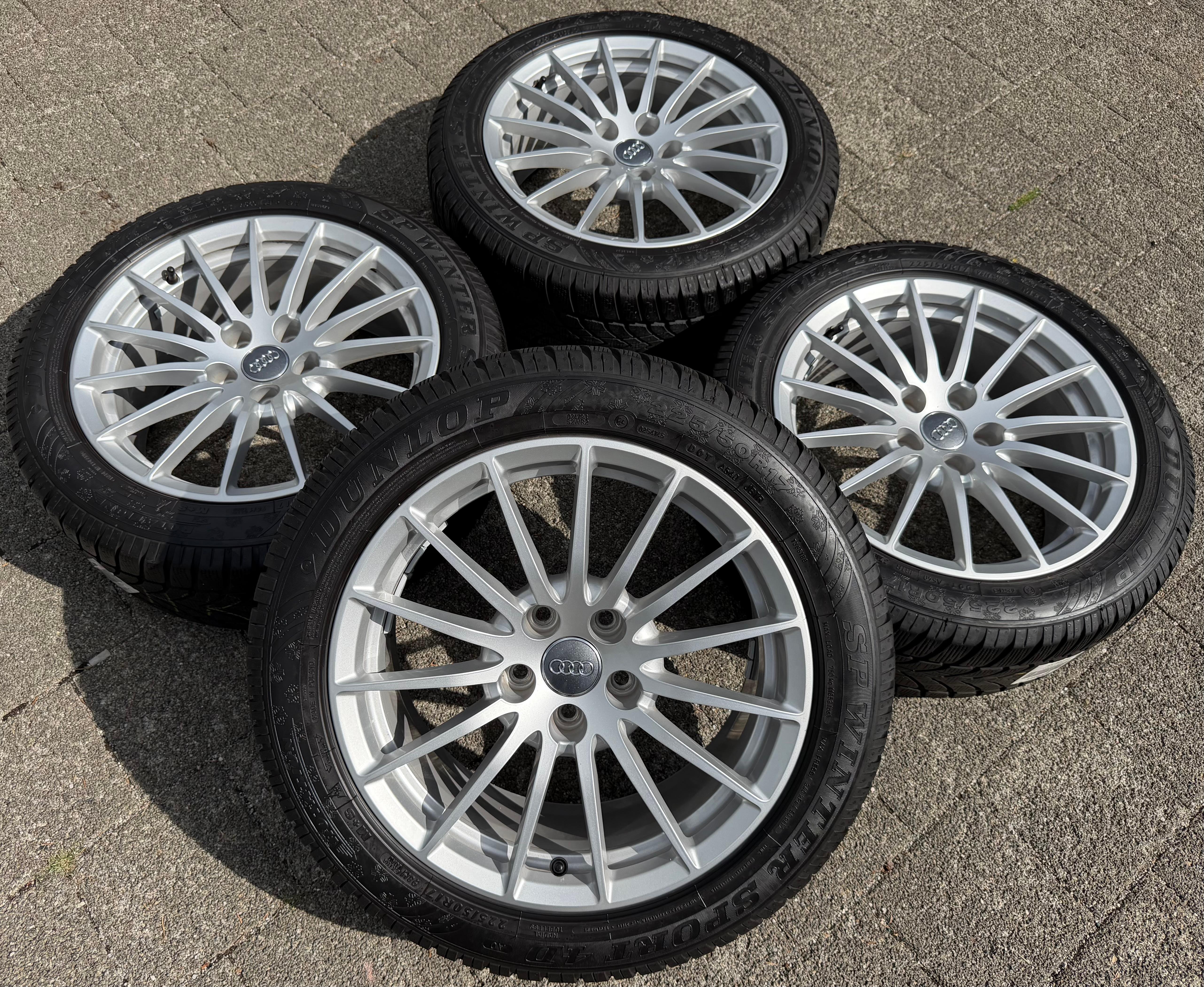 4 ORIGINAL 17" ALU WINTERRÄDER AUDI A5 F5 8W 225/50R17 98H 8W0601025AE DUNLOP