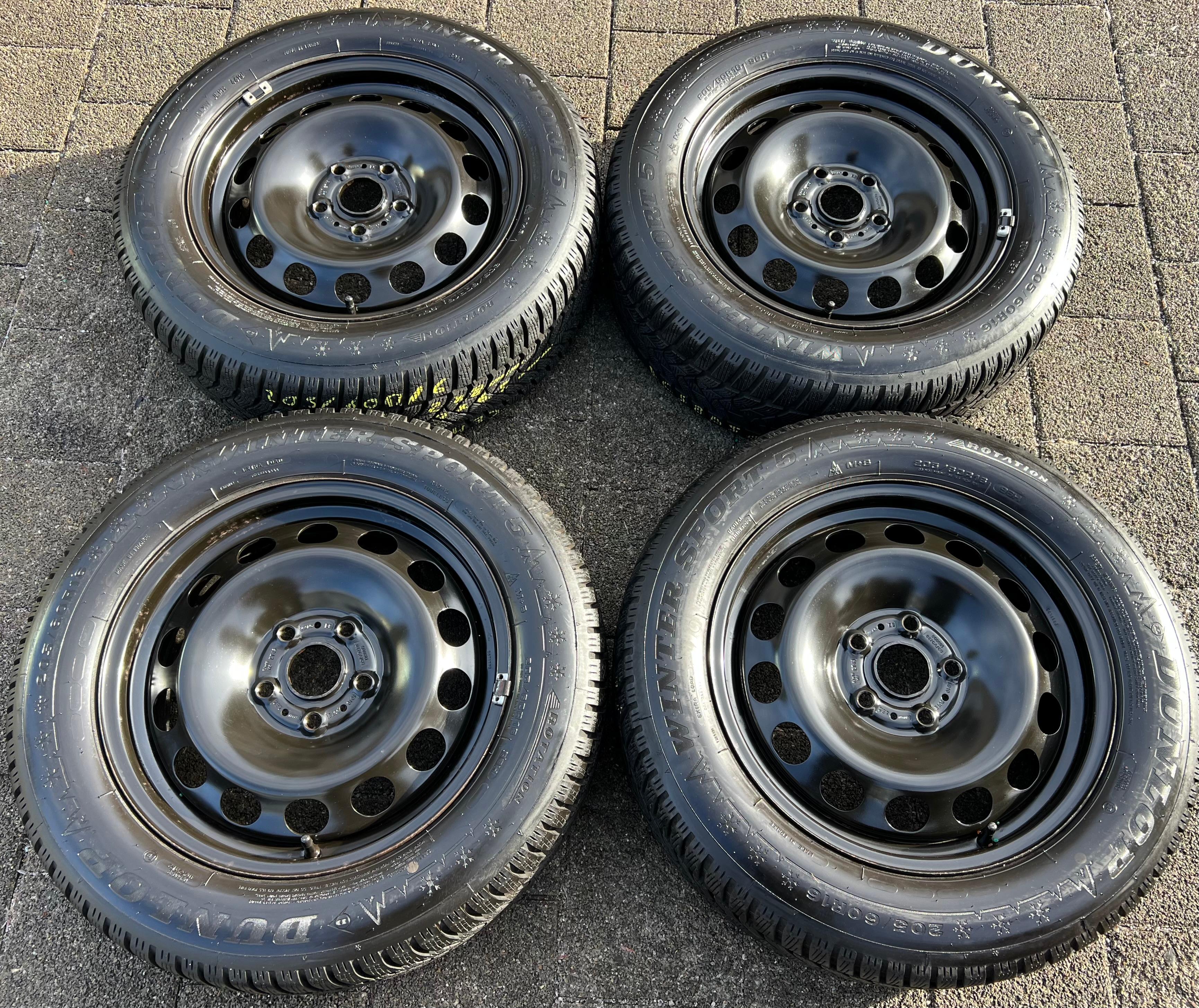 4 WINTERWIELEN AUDI Q2 GA VW T-ROC A11 205/60R16 96H DUNLOP 2019 TOP 5Q0601027AM GRATIS LEVERING