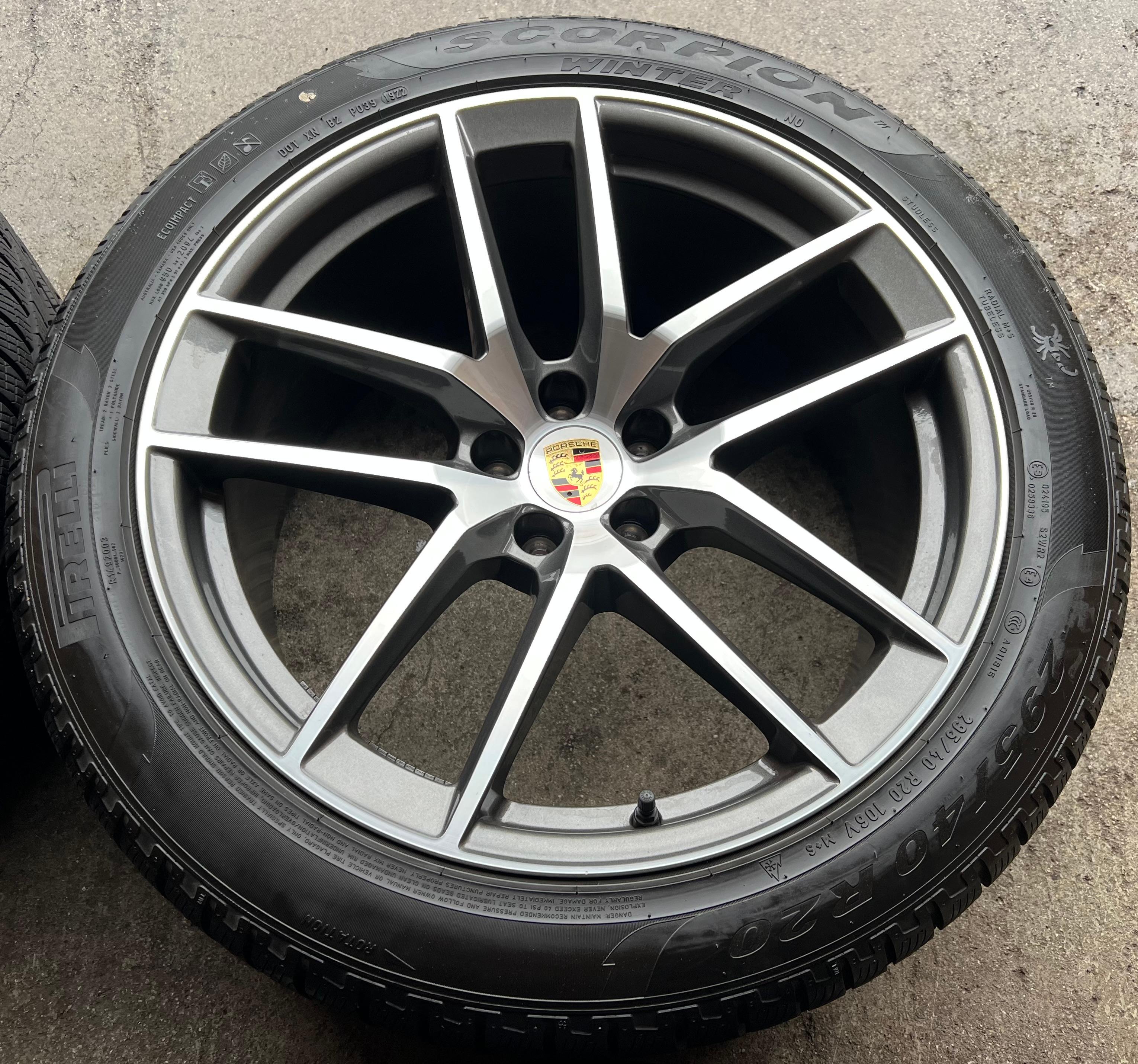 4 ORIGINAL 20" ALU WINTERRÄDER PORSCHE MACAN 265/45R20 104V 295/40R20 106V RDKS