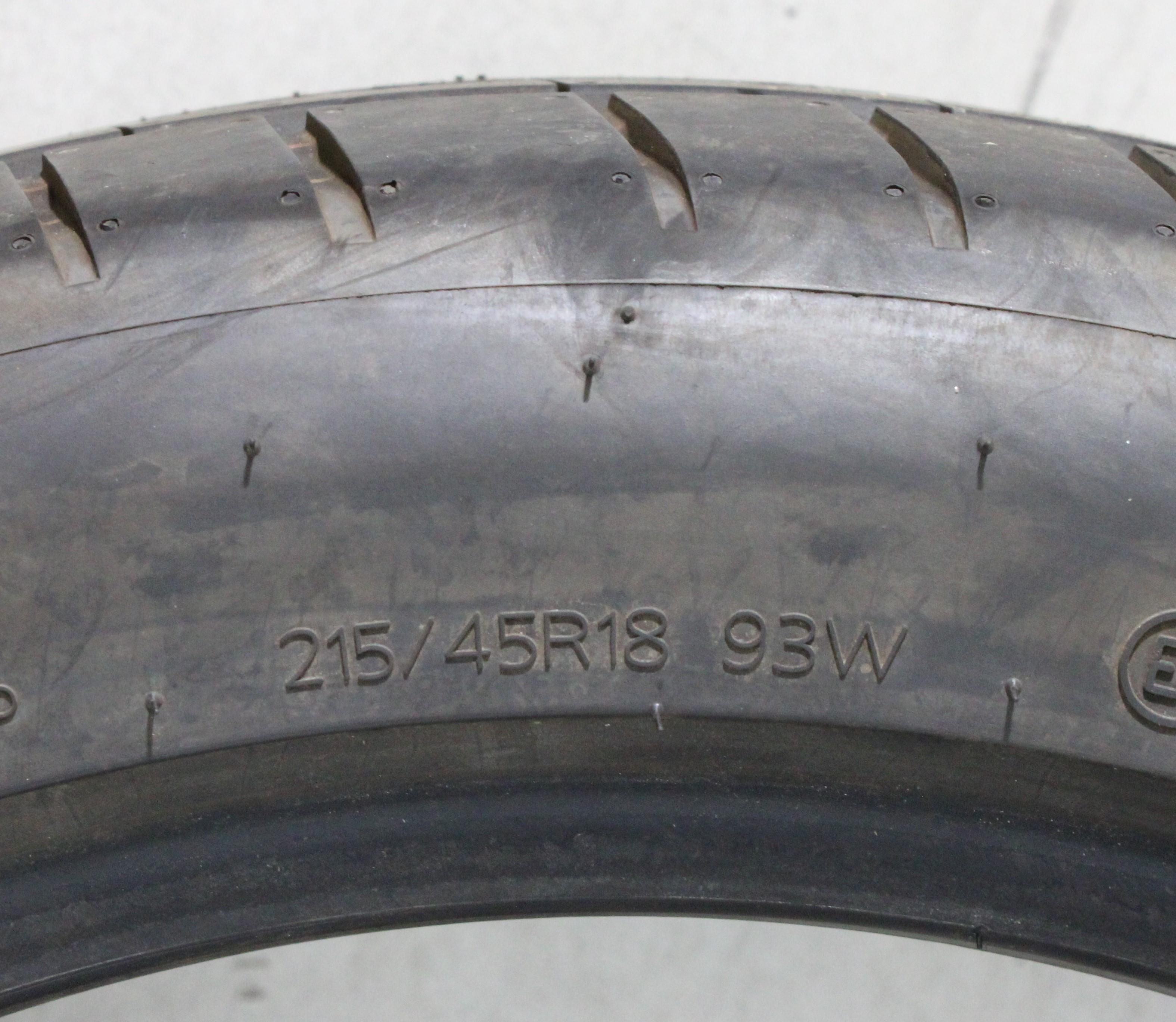 4 neumáticos de verano Hankook Ventus S1 Evo 3 AO 215/45R18 93W, con dibujo completo, 2019