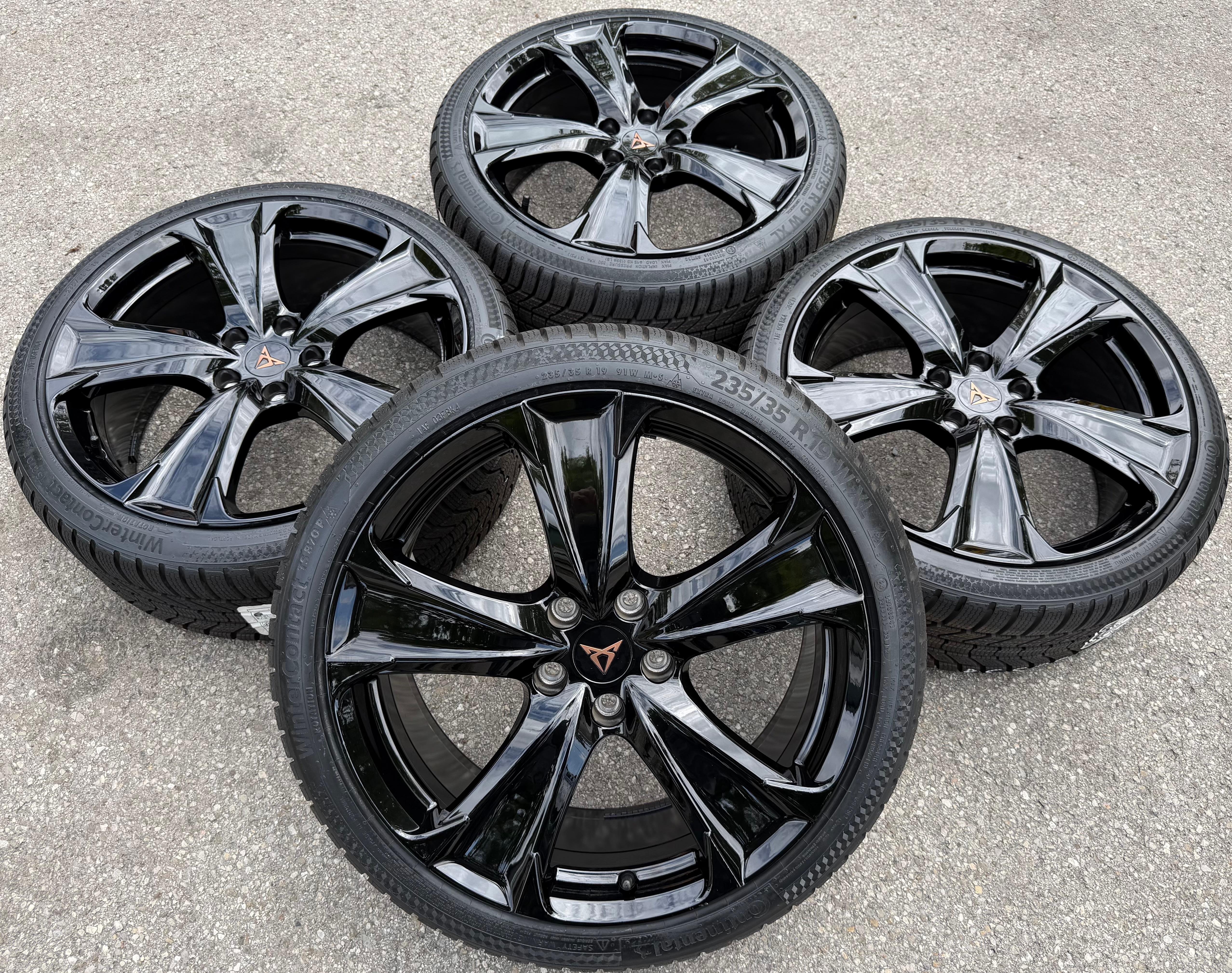 4 Original 19" Alu Winterräder Seat Leon Cupra 5FA601025F Schwarz NEU Continental